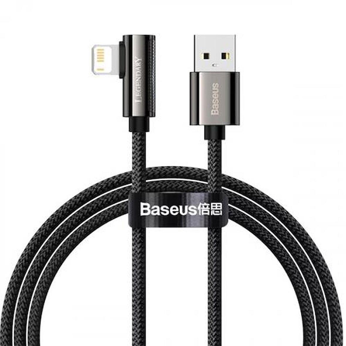 Baseus Super Şarj 1Mt Led Işıklı L Tip İphone Oyuncu Şarj Kablosu İphone 11 12 13 14 Pro Max Şarj Kablosu 