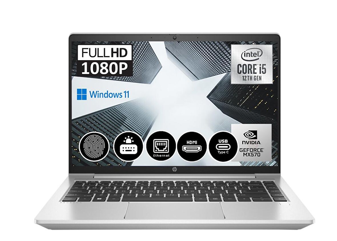 HP PROOBOK 440 G9 İNTEL CORE İ5 1235U 64gb 256gb SSD 2GB MX570A Windows11Pro 14" FHD Taşınabilir Bilgisayar 6S749EA26