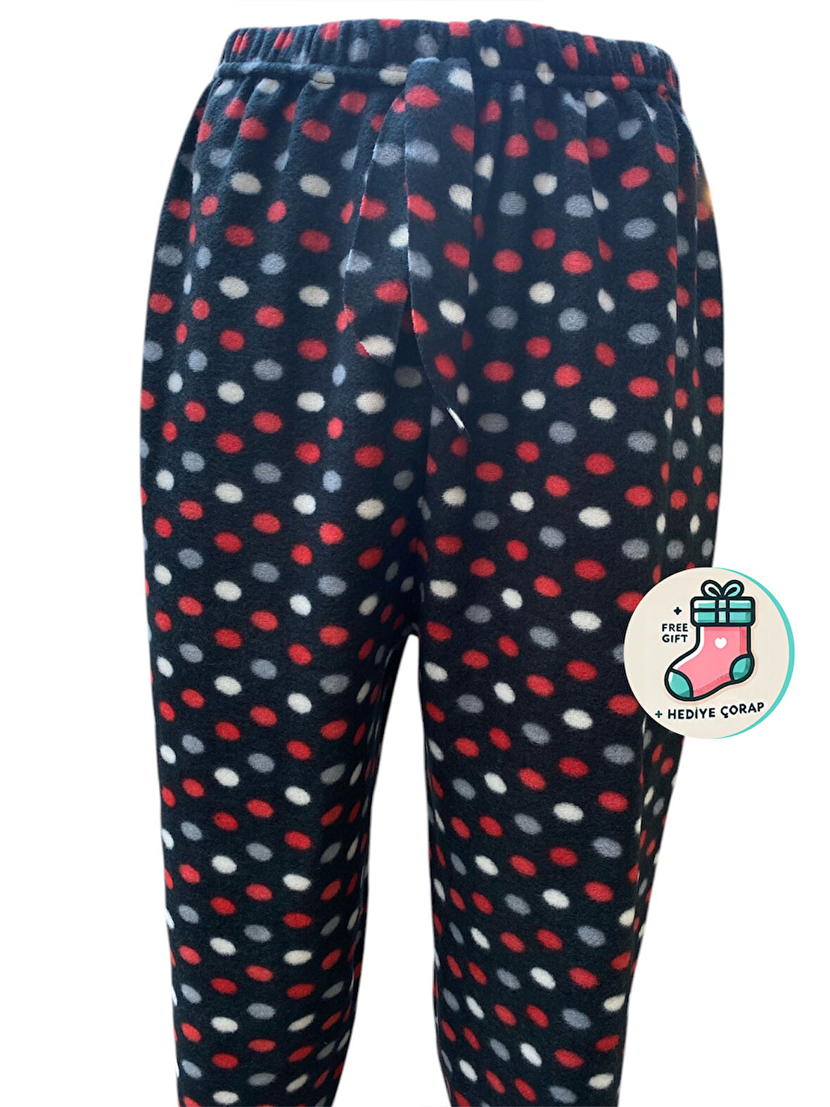 Cepsiz Kışlık Polar Kadın Pijama Altı Tek Alt Je32 - Çorap Hediyeli