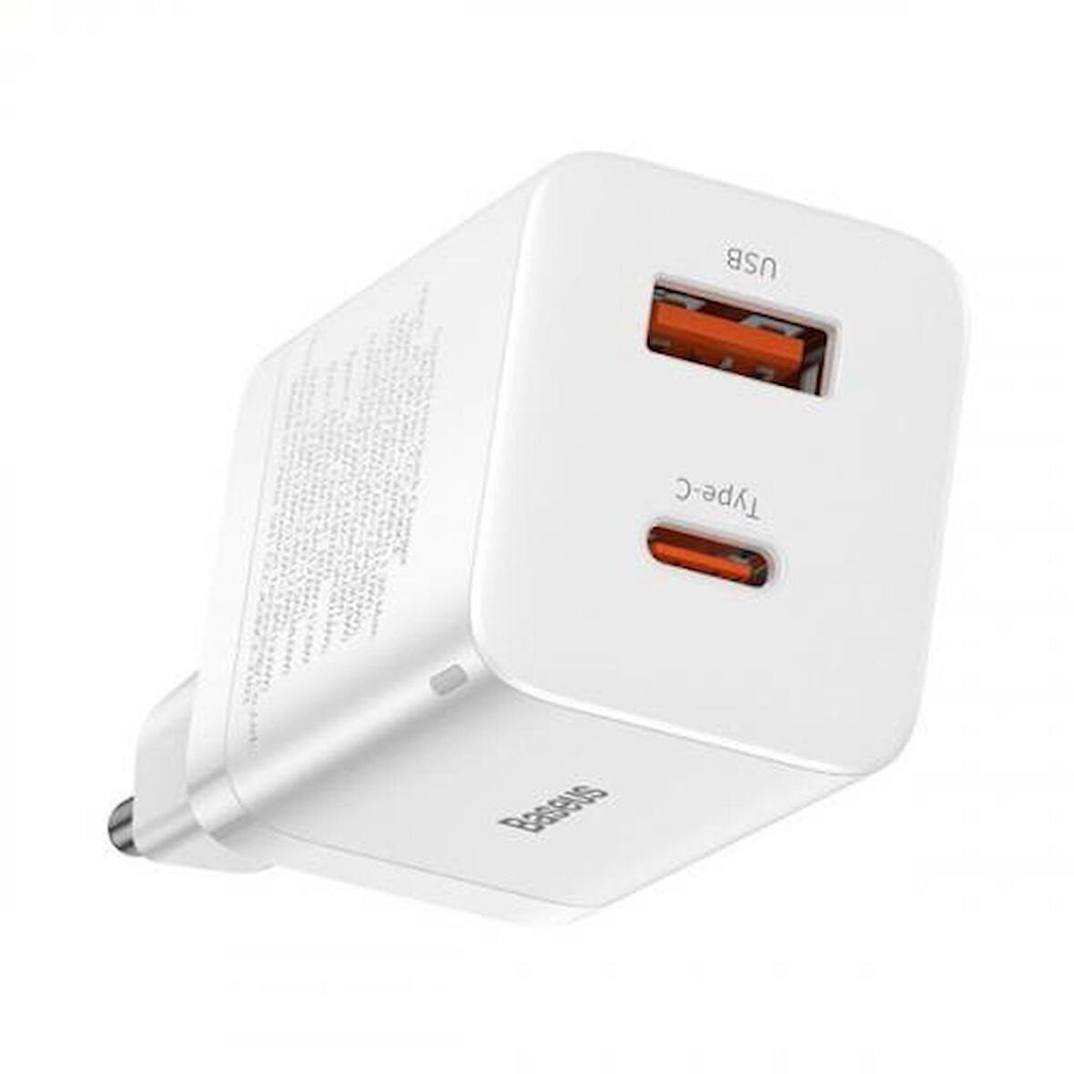 Baseus USB 30 Watt Hızlı Şarj Aleti Beyaz