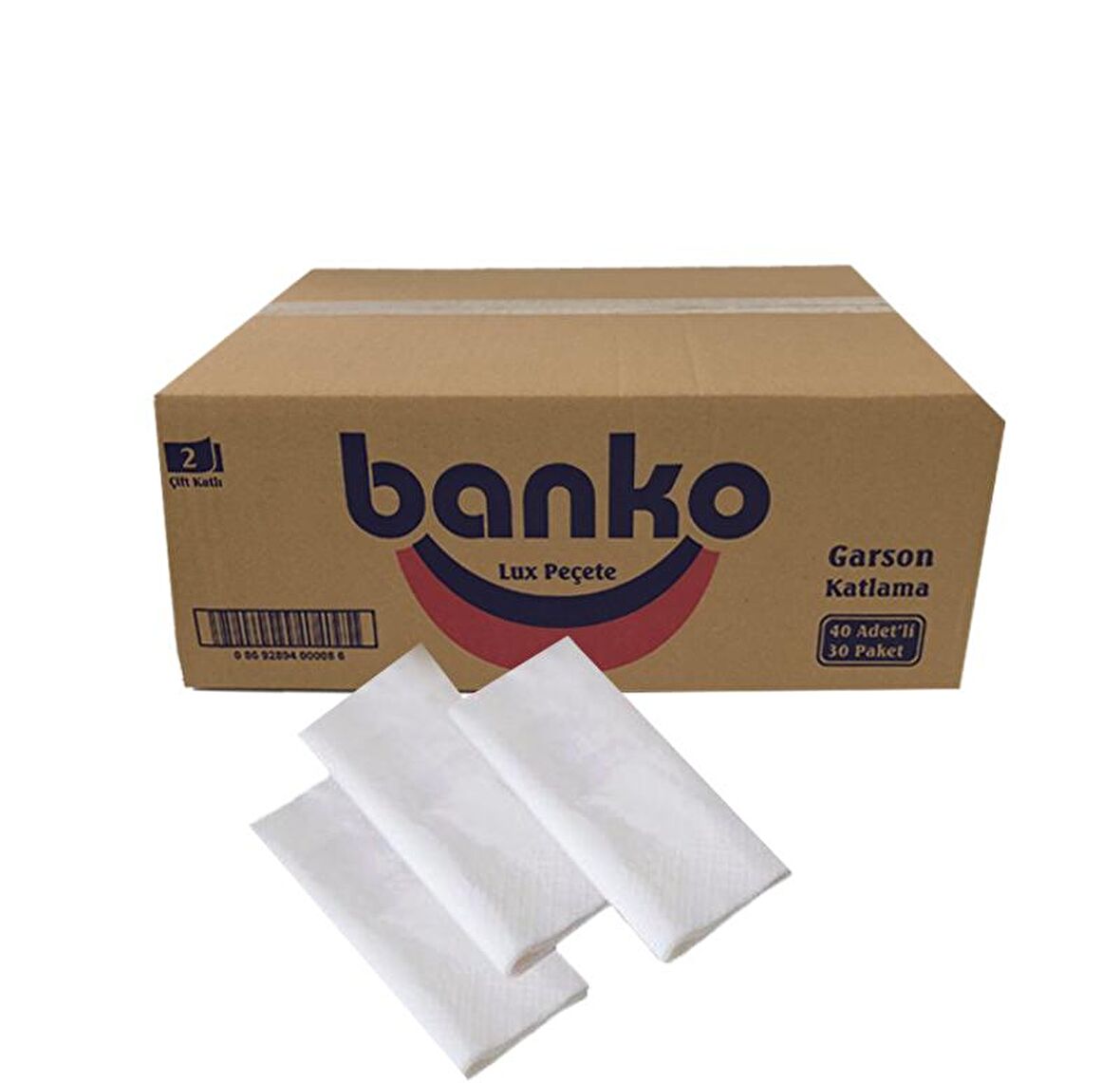 Omnipazar Banko Servis Peçetesi 33x24 cm 1/6 Garson Katlama 1200 Adet