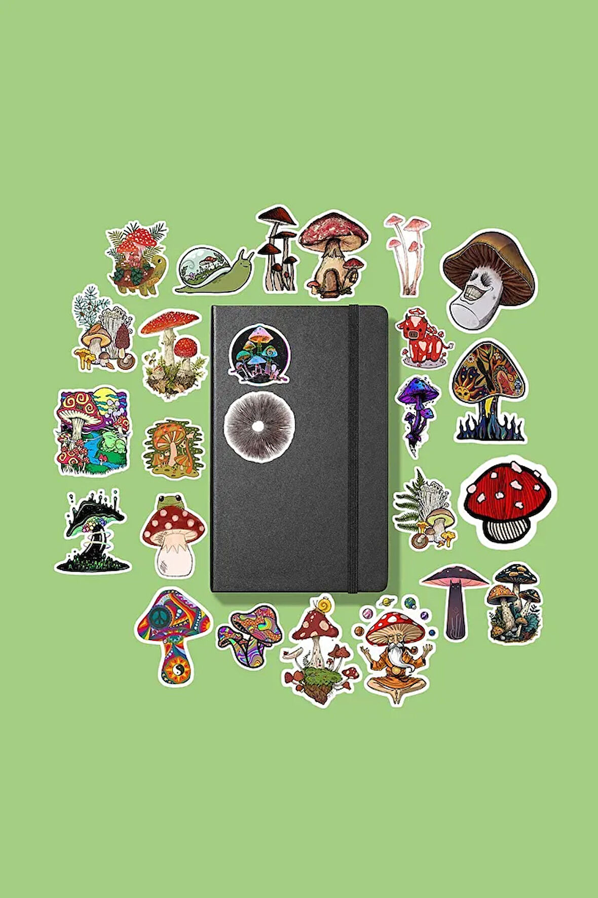 Mushroom Mantar Sticker Paketi /Bullet Journal Defter Çıkartma Ajanda Laptop Etiket
