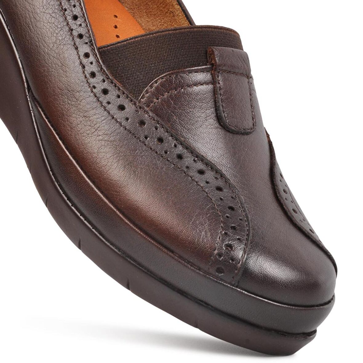 Ayakmod 888 Kahve Kadın Hakiki Deri Günlük Ayakkabı