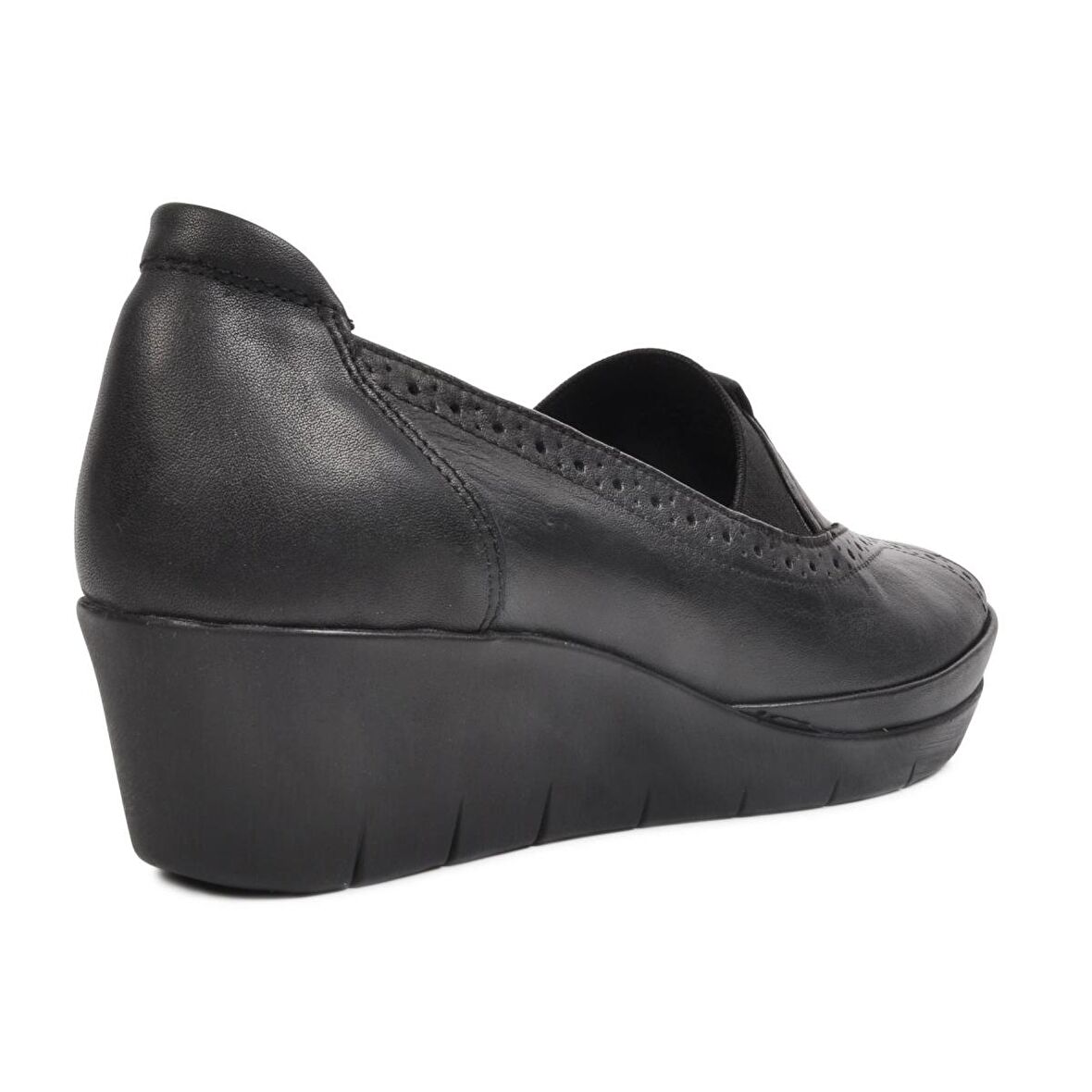 Ayakmod 888 Siyah Kadın Hakiki Deri Günlük Ayakkabı