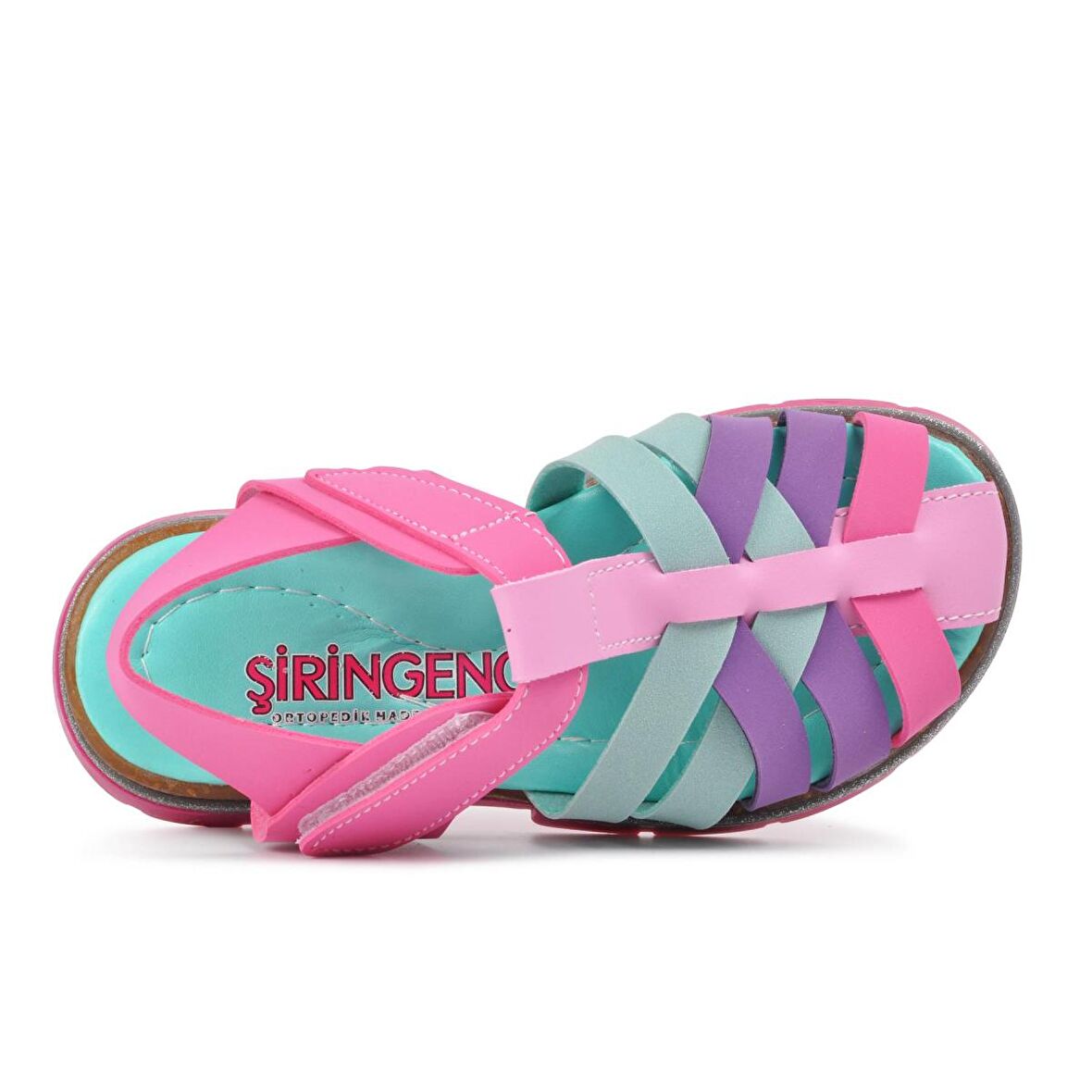 Şiringenç 003 Fuşya-Pembe-Mor Comfort Kız Çocuk Sandalet