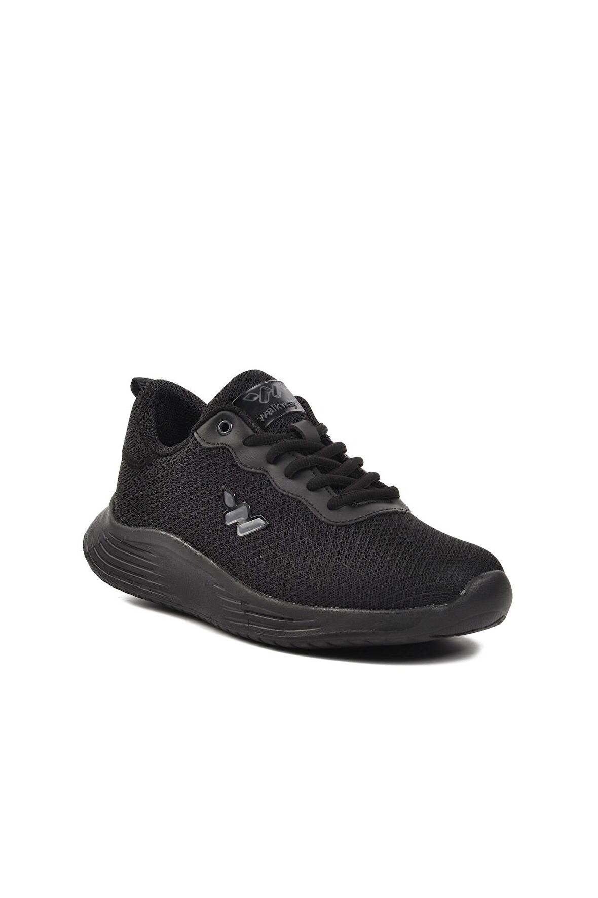 Walkway Aldan Siyah-Siyah Fileli Hava Alan Unisex Spor Ayakkabı