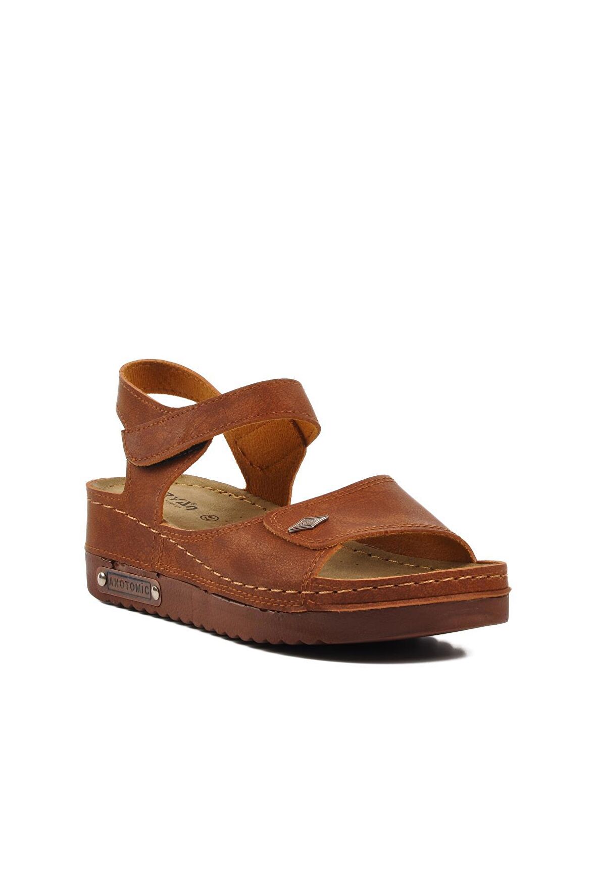 Ayakmod 07-109 Rr Taba Kadın Dolgu Topuk Sandalet