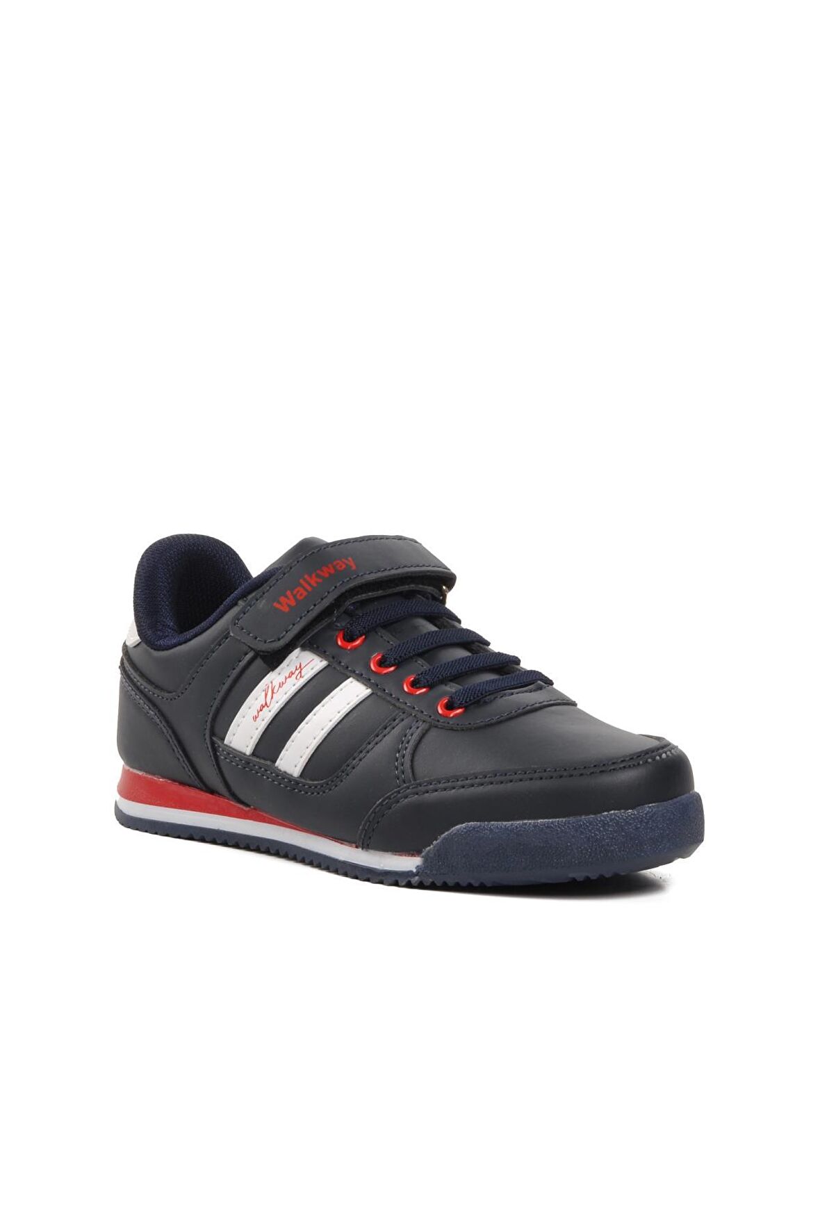 Walkway Effective PU-P Lacivert Cırtlı Çocuk Sneaker