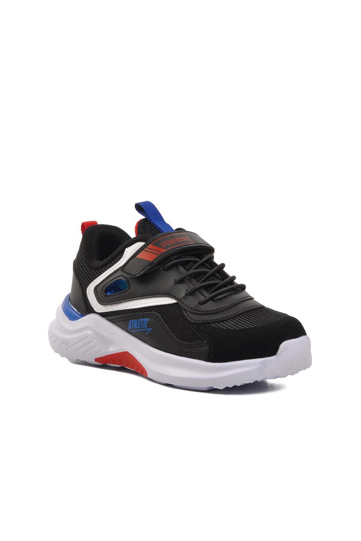 Pepino 1543-F Siyah-Kırmızı-Saks Çocuk Spor Ayakkabı