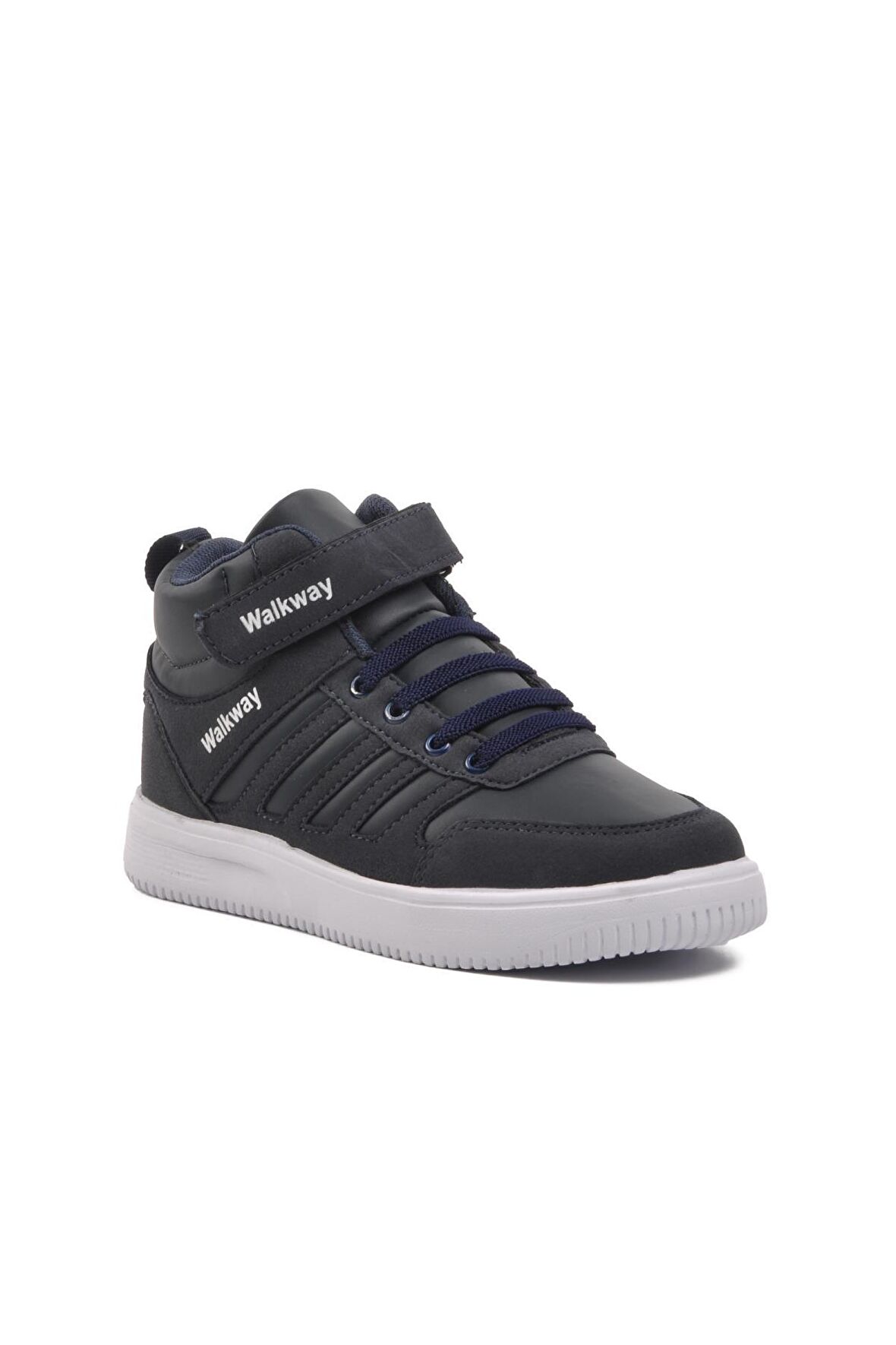 Walkway Mely Hi-F Lacivert-Beyaz Cırtlı Çocuk Hi Sneaker