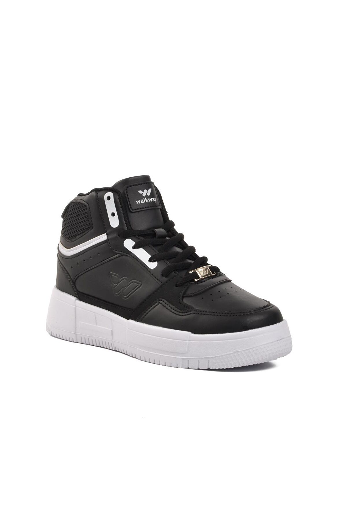 Walkway Berry Hi Siyah-Beyaz Bağcıklı Unisex Hi Sneaker