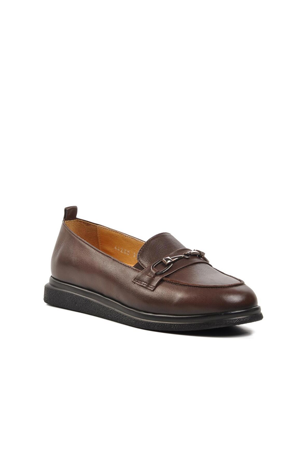 Ayakmod 44280 Kahve Hakiki Deri Kadın Loafer Ayakkabı