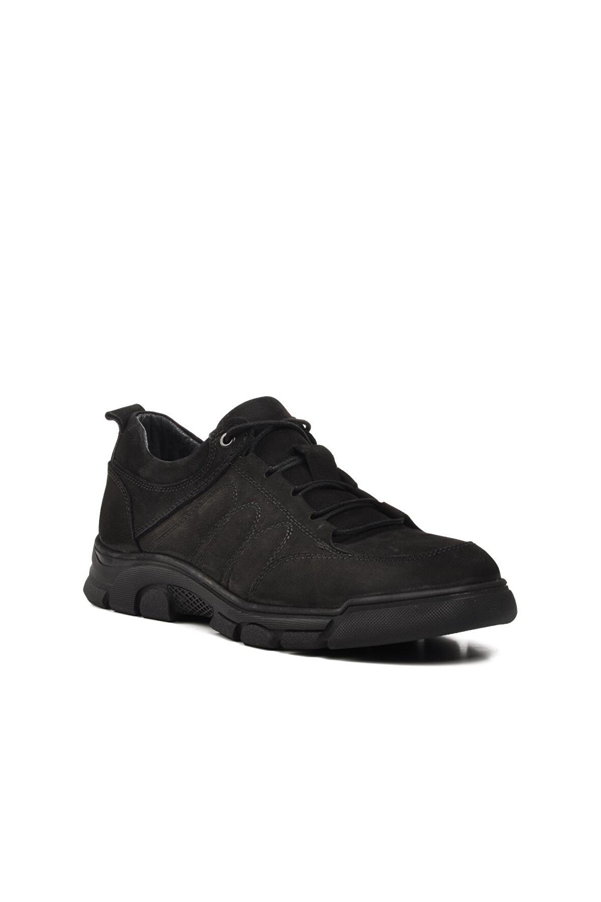 Ayakmod 7370 Siyah Nubuk Hakiki Deri Erkek Günlük Ayakkabı