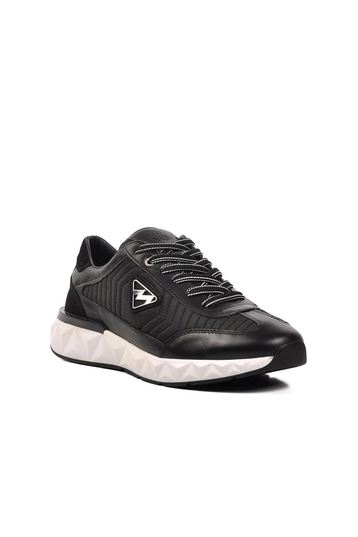 Marcomen 152-19498 Siyah-Beyaz Hakiki Deri Erkek Sneaker