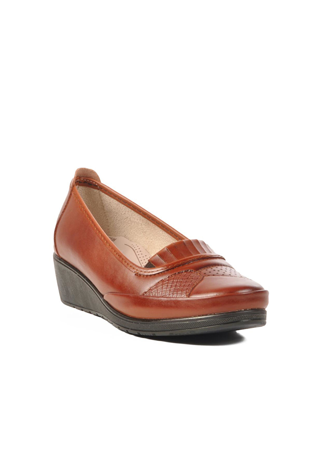 Ayakmod 177 Z Taba Hakiki Deri Kadın Günlük Ayakkabı