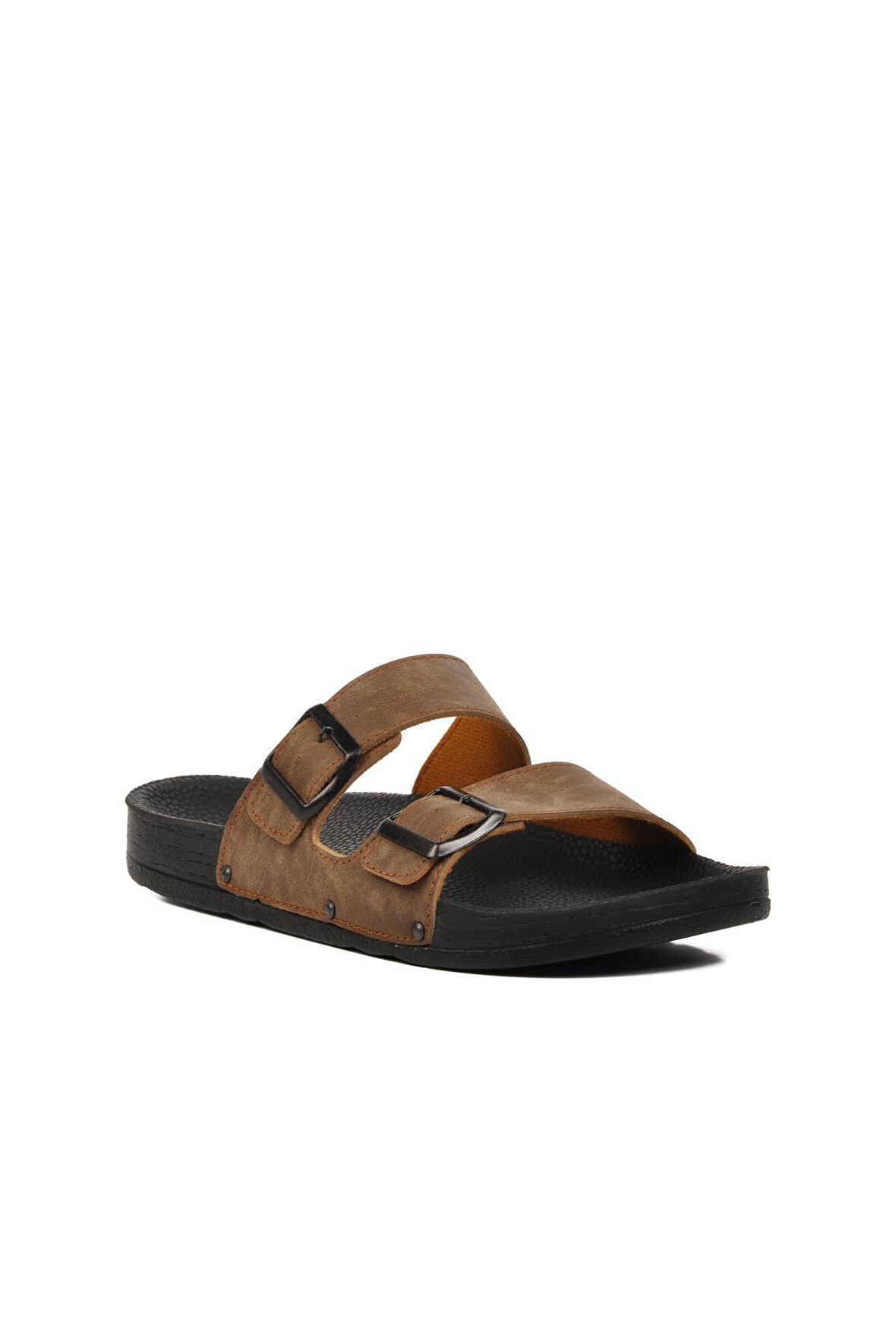 Pierre Cardin PC-7241 Vizon Nubuk Çift Bantlı Erkek Terlik