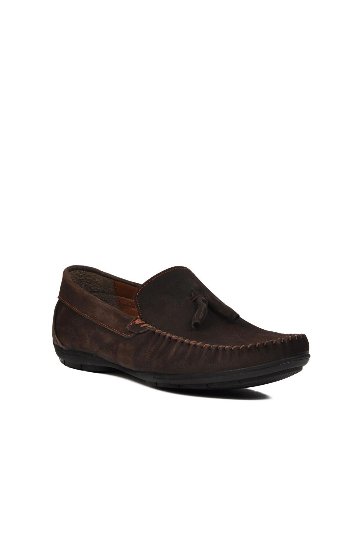 Ayakmod D7218 Kahve Nubuk Hakiki Deri Erkek Loafer Ayakkabı
