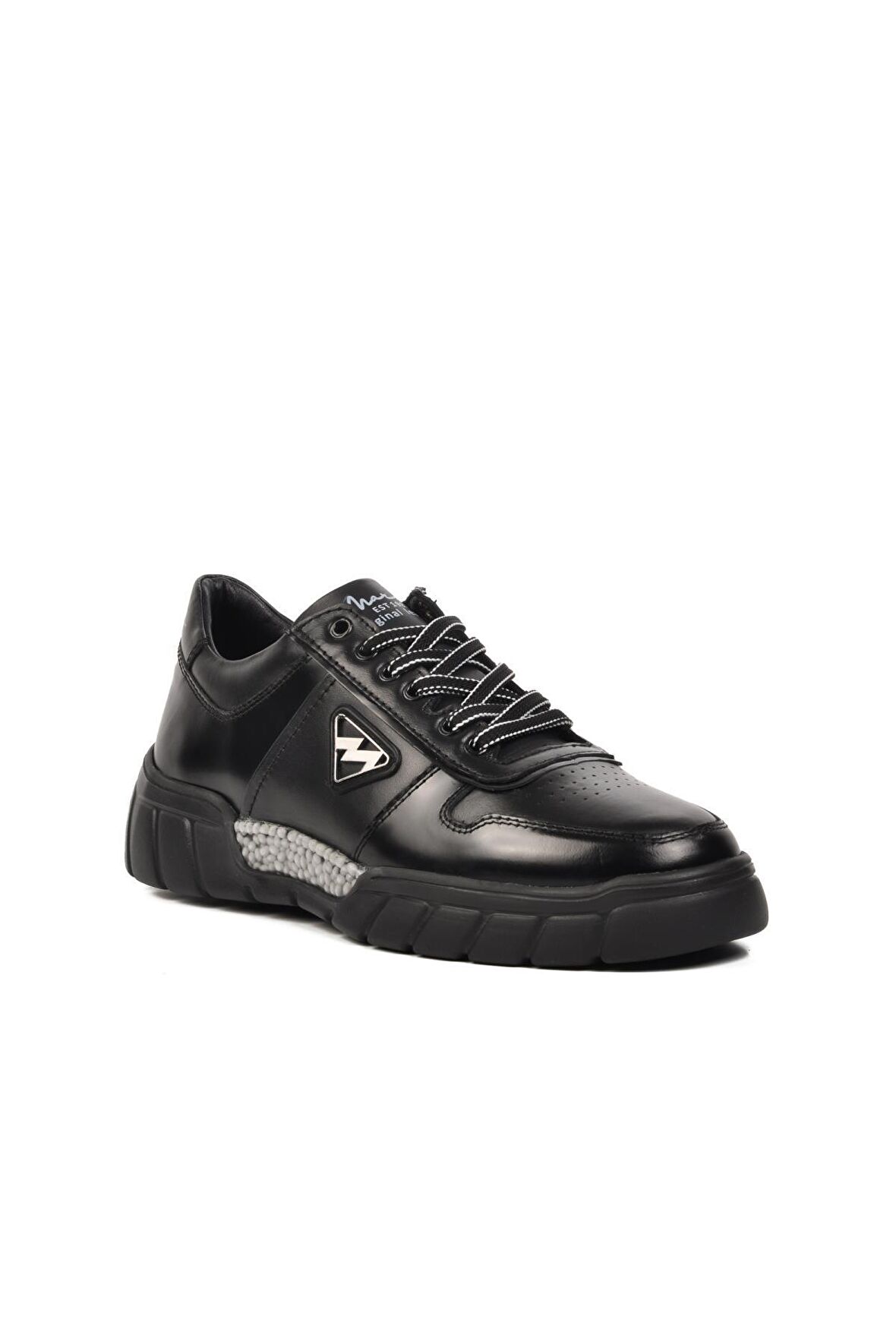 Marcomen 152-19503 Siyah Hakiki Deri Erkek Sneaker