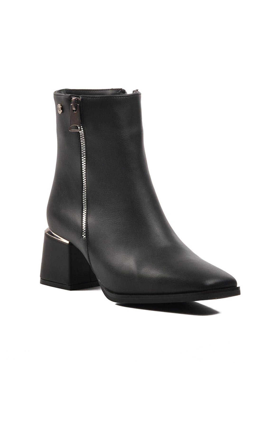 Pierre Cardin PC-54000 Siyah İçi Kürklü Kadın Topuklu Bot