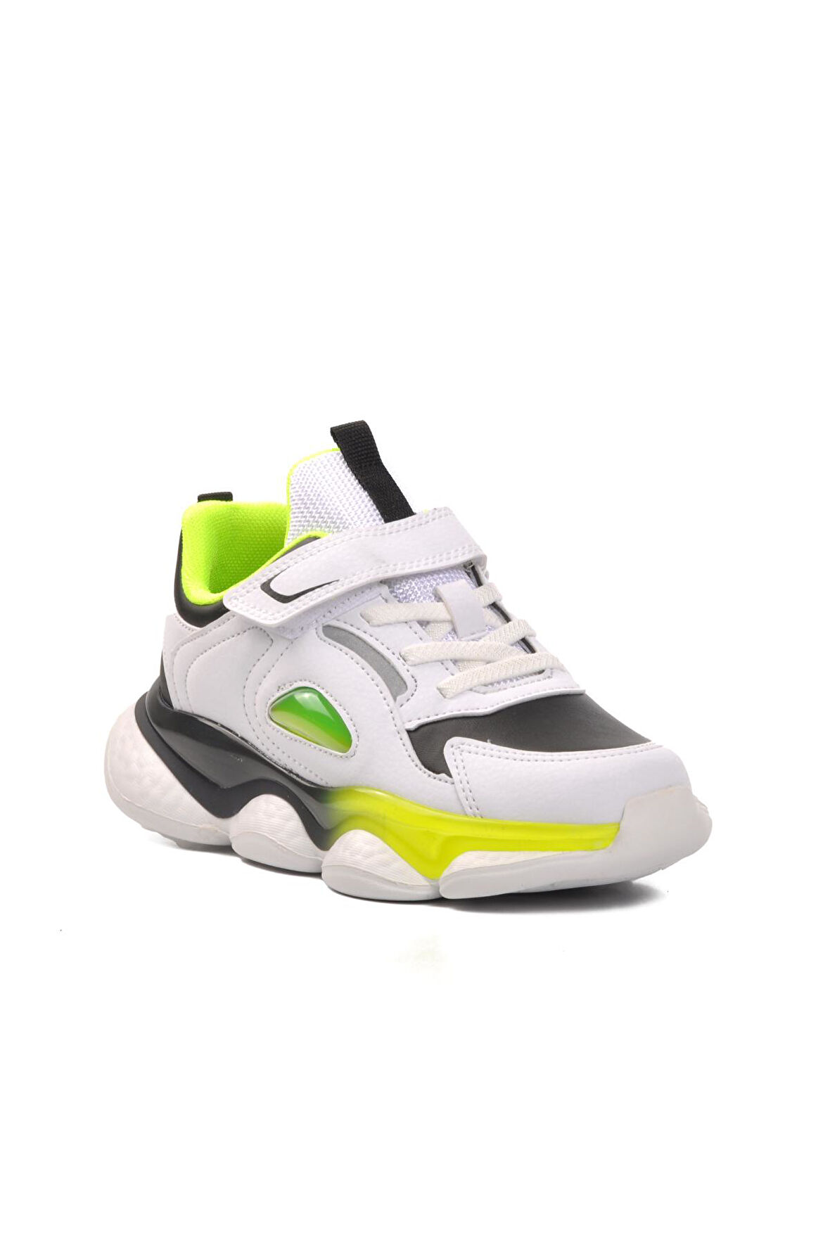 Pepino 1728-F Beyaz-Fosfor Sarı Çocuk Spor Ayakkabı