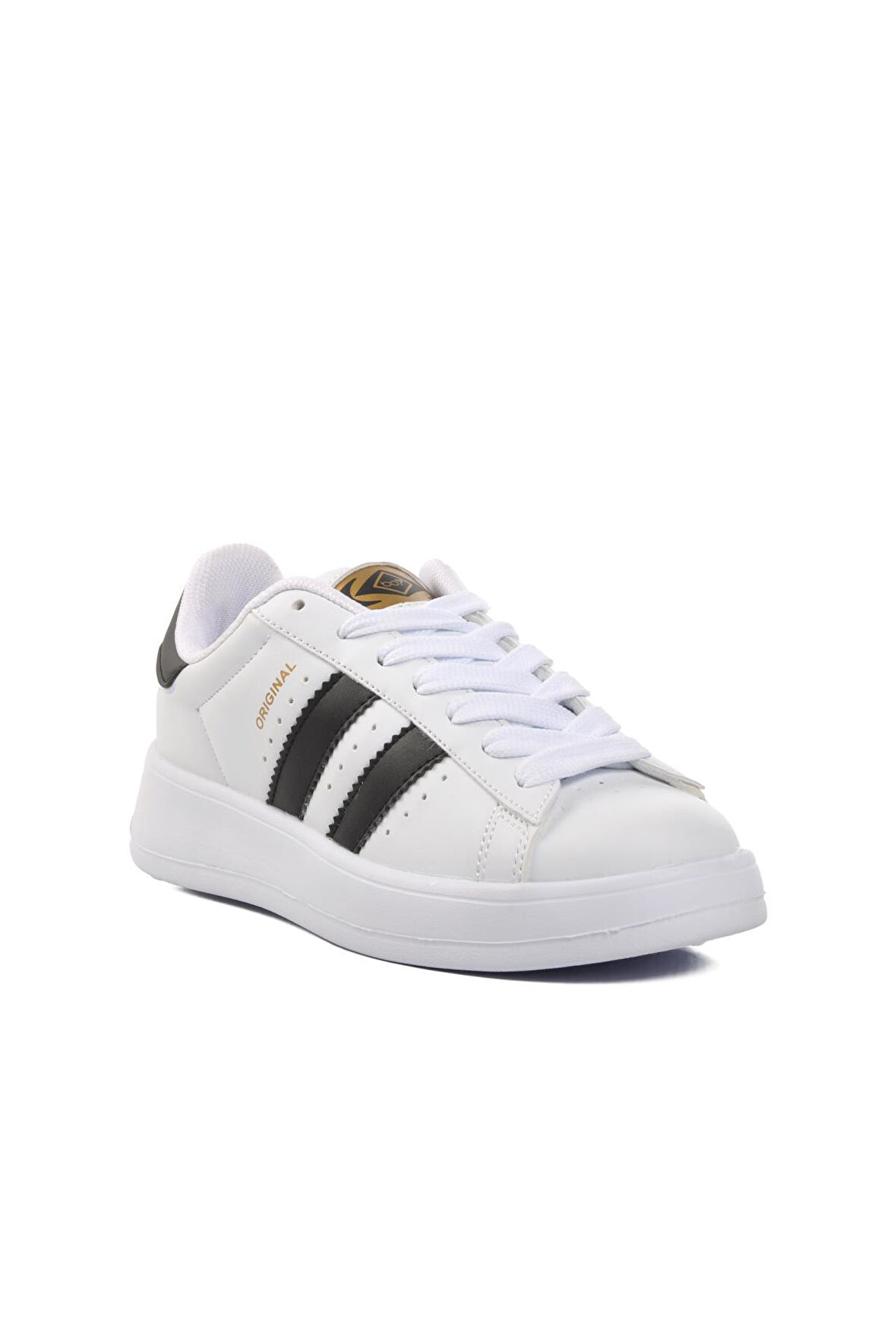 Ayakmod B-573 Beyaz-Siyah Unisex Bağcıklı Sneaker