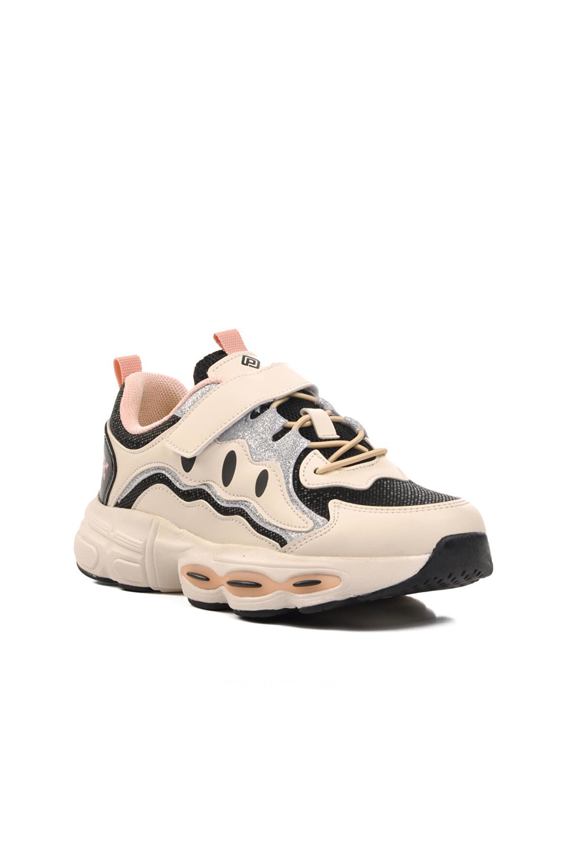 Pepino 1751-F Krem-Siyah Cırtlı Unisex Çocuk Sneaker