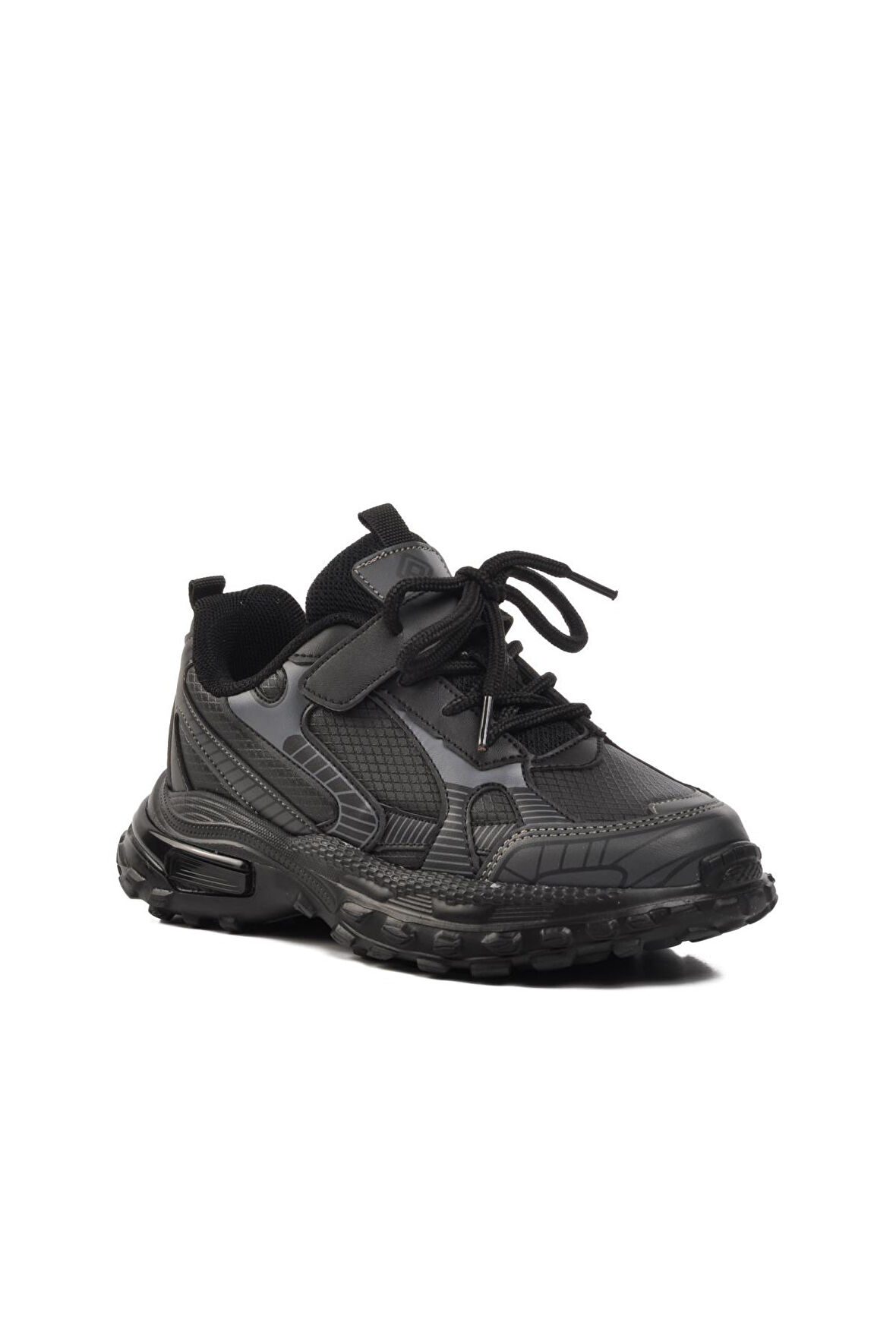 Pepino 1740-F Siyah-Füme Cırtlı Unisex Çocuk Sneaker