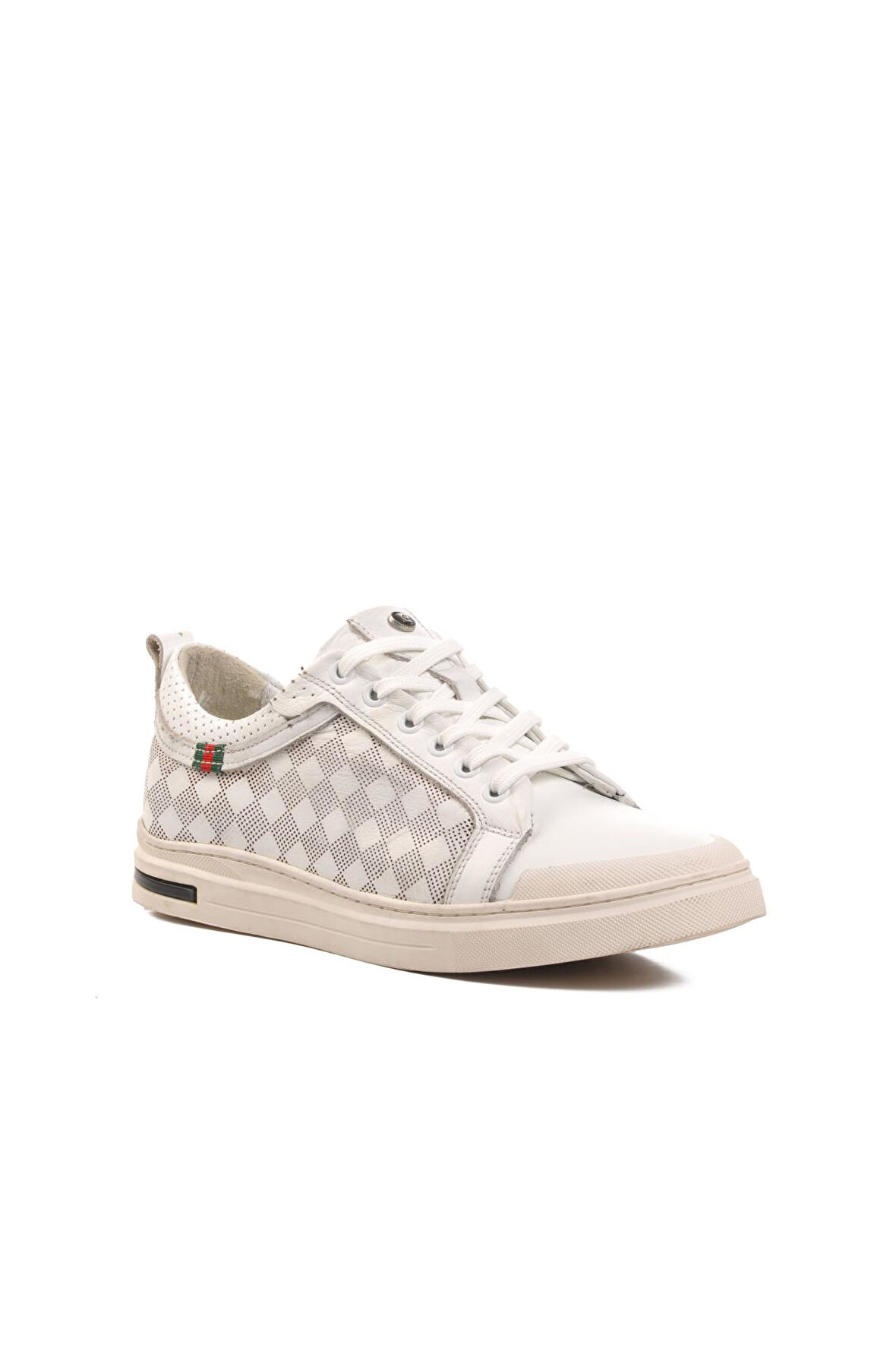 Pierre Cardin 10206 Beyaz Bağcıklı Hakiki Deri Erkek Sneaker
