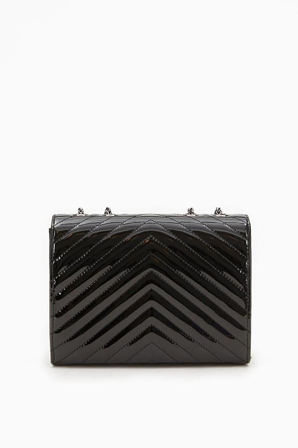 Levidor 930076 Çanta Siyah Rugan  Kadın Omuz Çantası