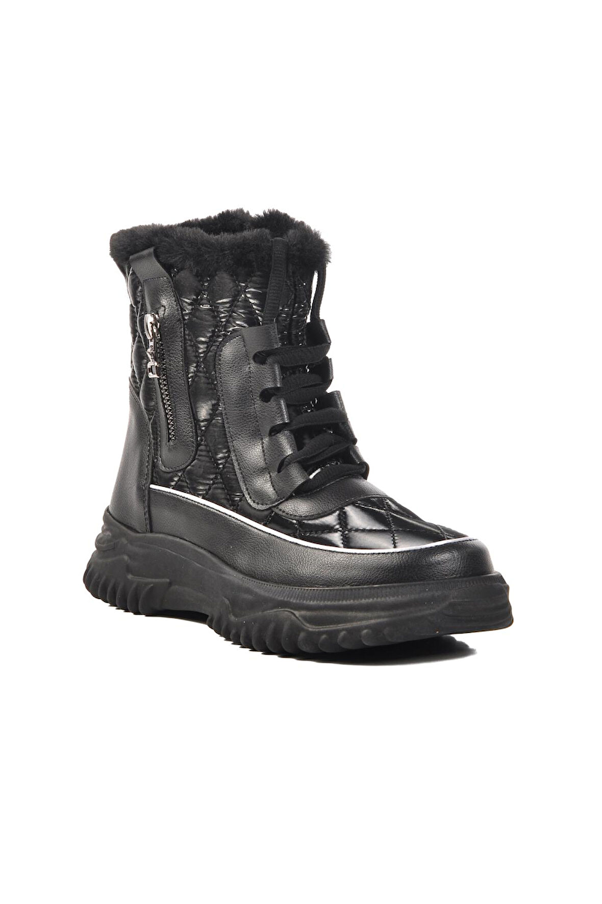 Ayakmod K108906 Siyah İçi Kürklü Kadın Bot