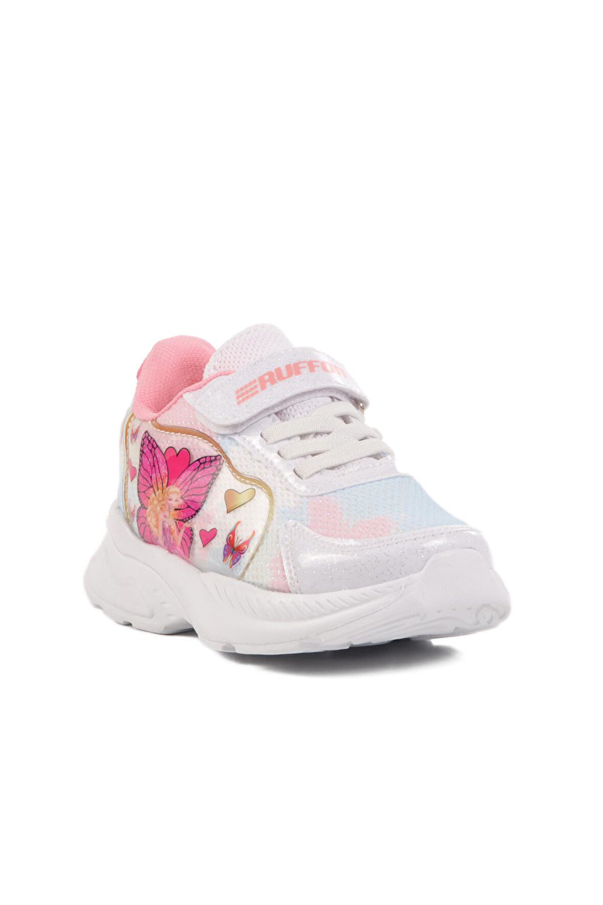 Ruffon 2340 P Beyaz-Pembe Hafif Esnek Çocuk Spor Ayakkabı