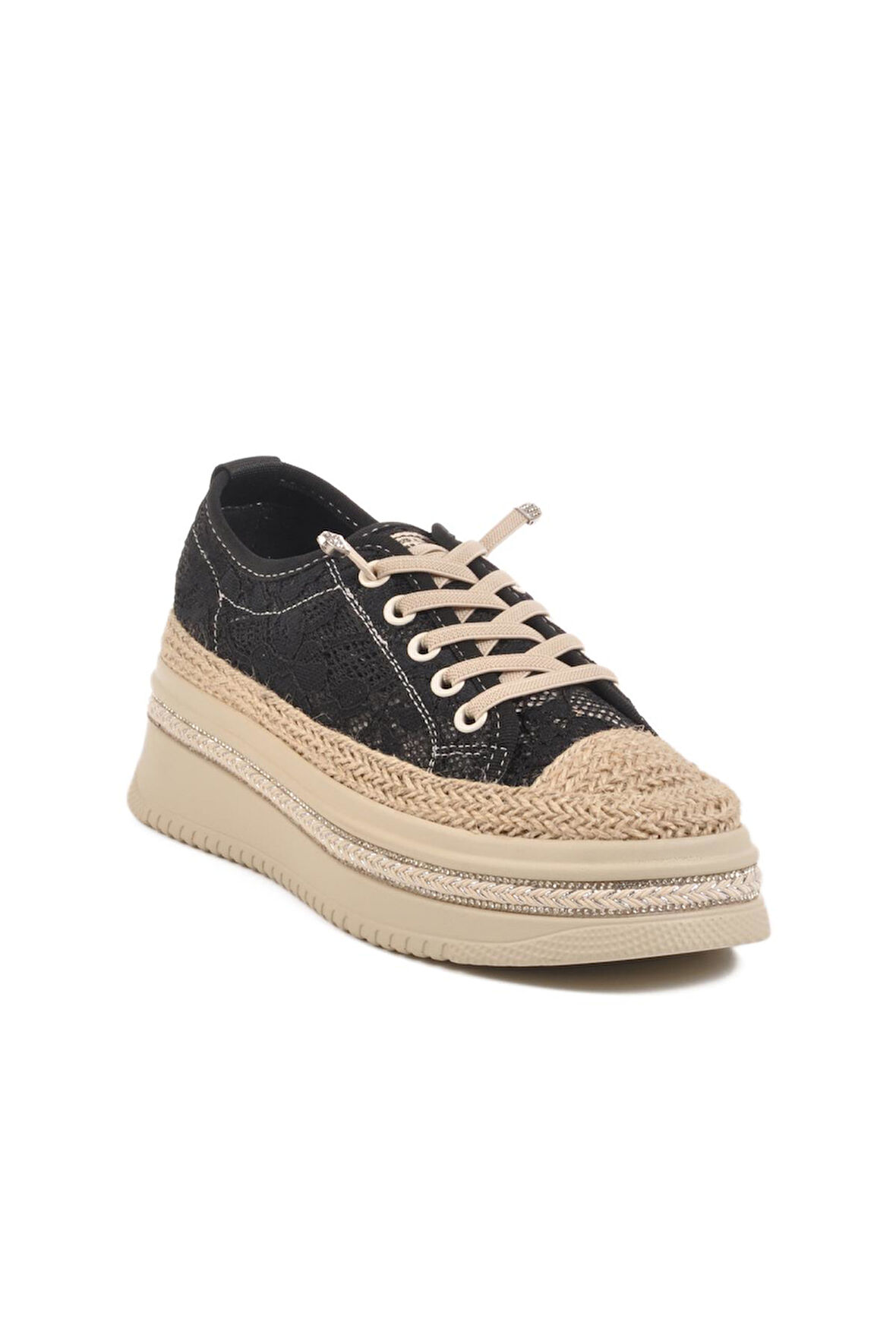Siyah Triko Kadın Günlük Ayakkabı Voyager B237 Z 