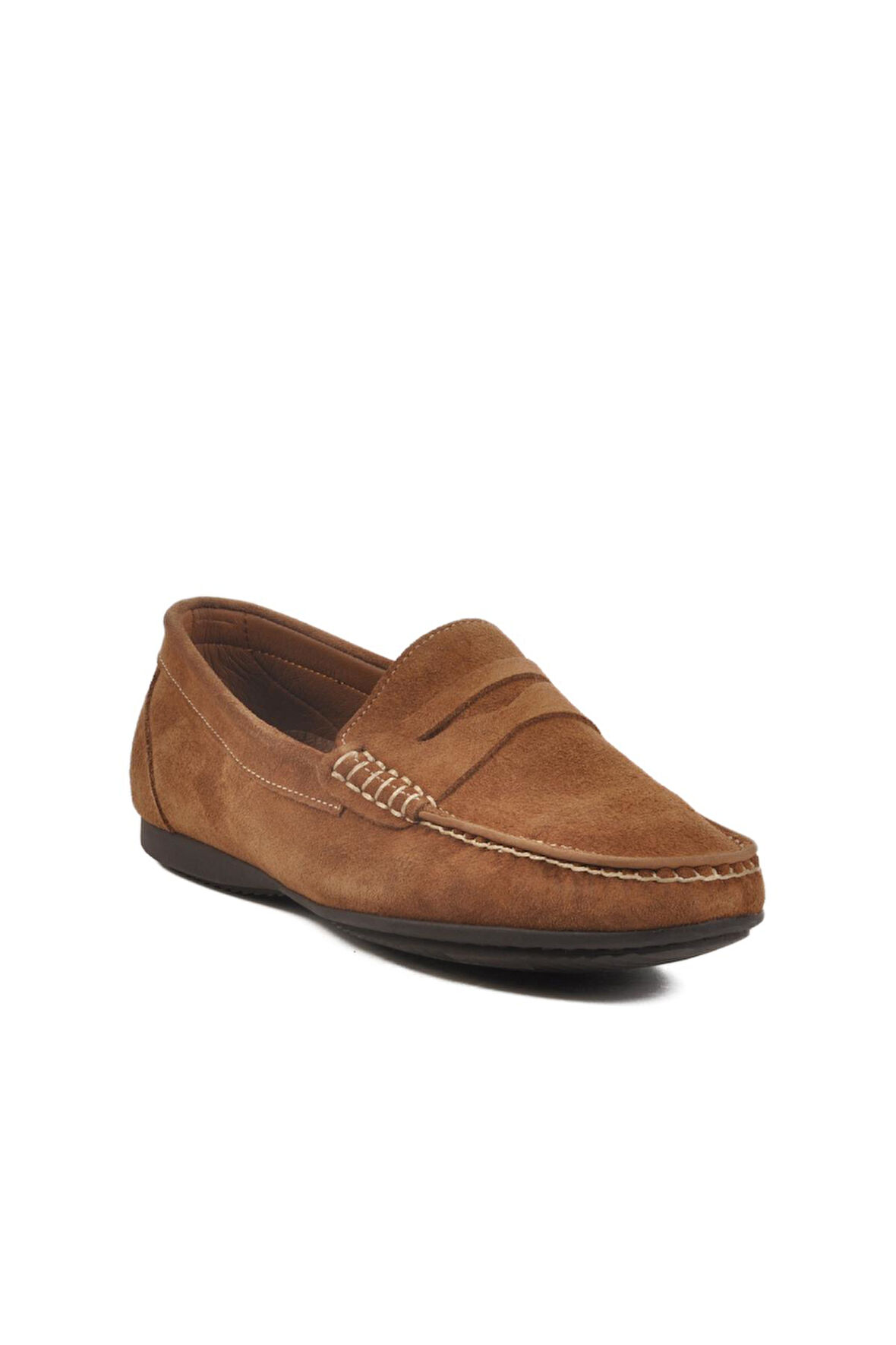 Kazar 3Y0113-163 M Toprak Nubuk Hakiki Deri Erkek Loafer