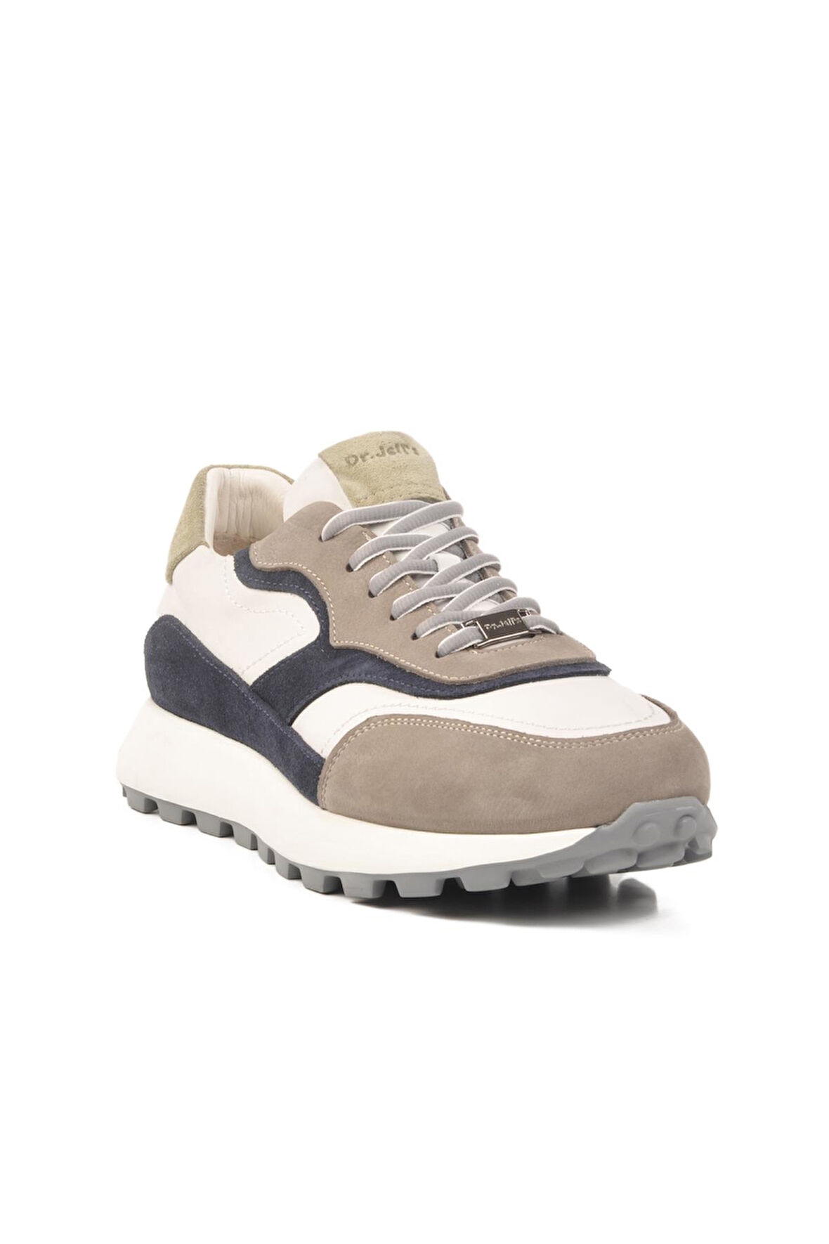 XS2742 Gri-Beyaz Hakiki Deri Erkek Sneaker Dr.Jells