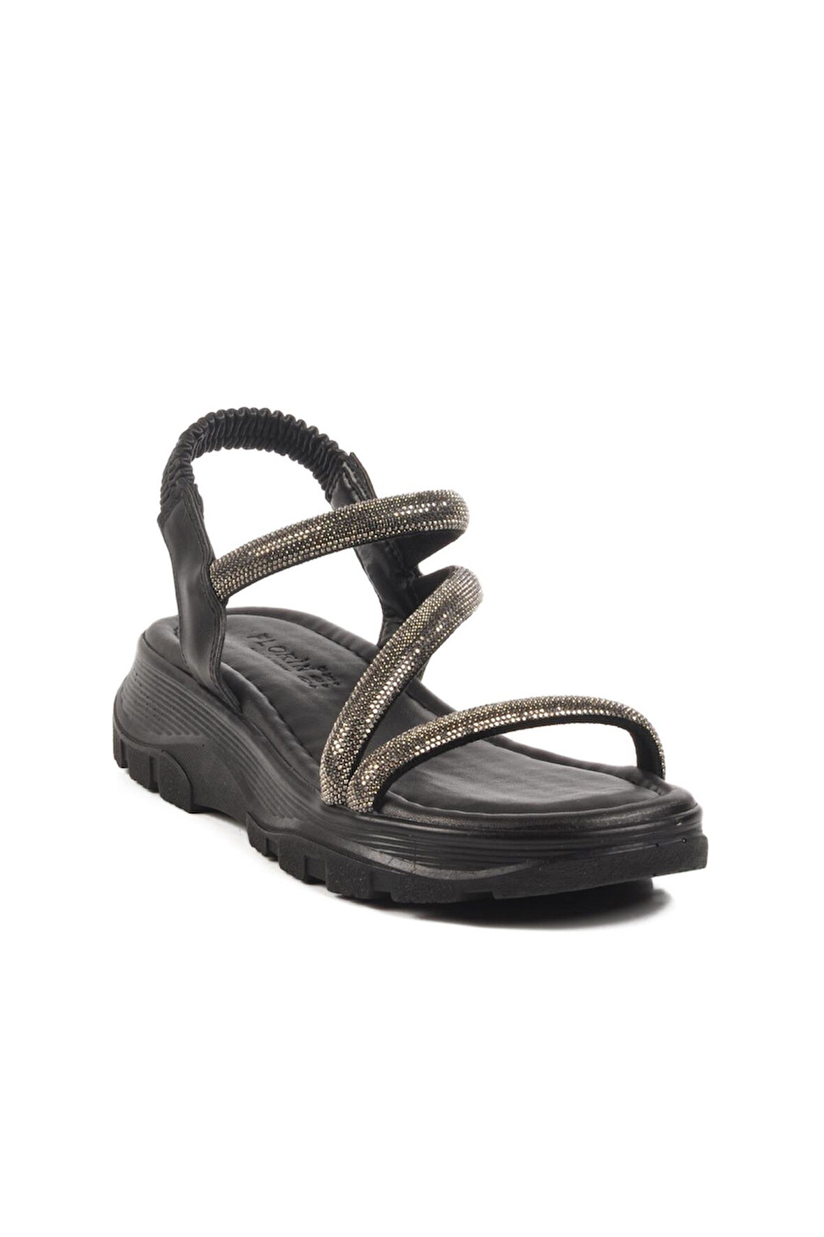 Siyah Kadın Topuklu Sandalet T-005 Z