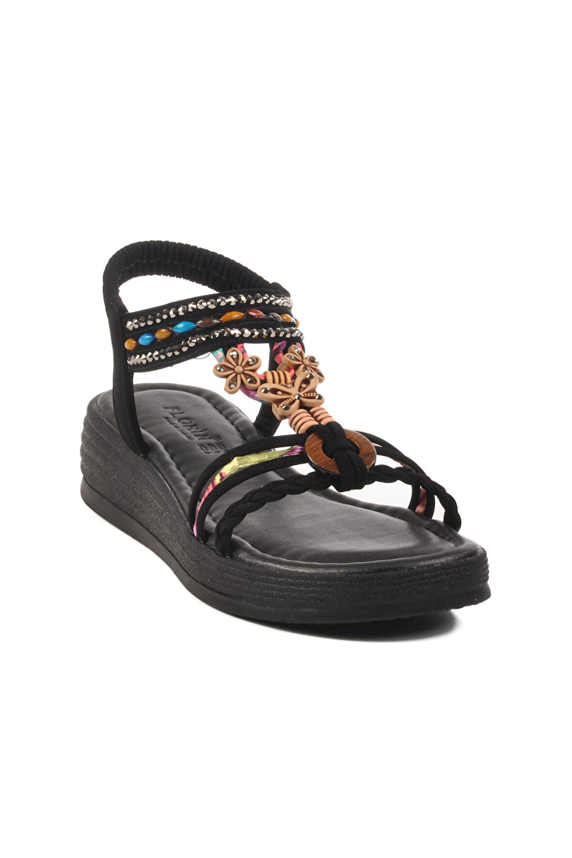 Siyah Kadın Topuklu Sandalet T-008 Z