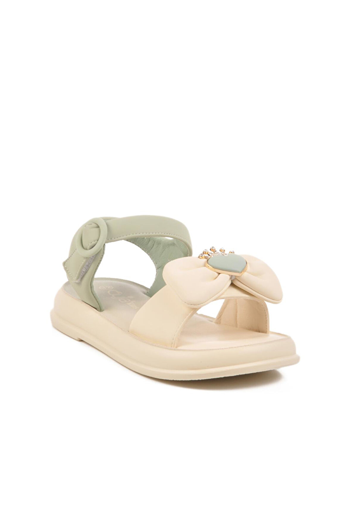 Yeşil Tekstil Kız Çocuk Sandalet 25Y600-5  F