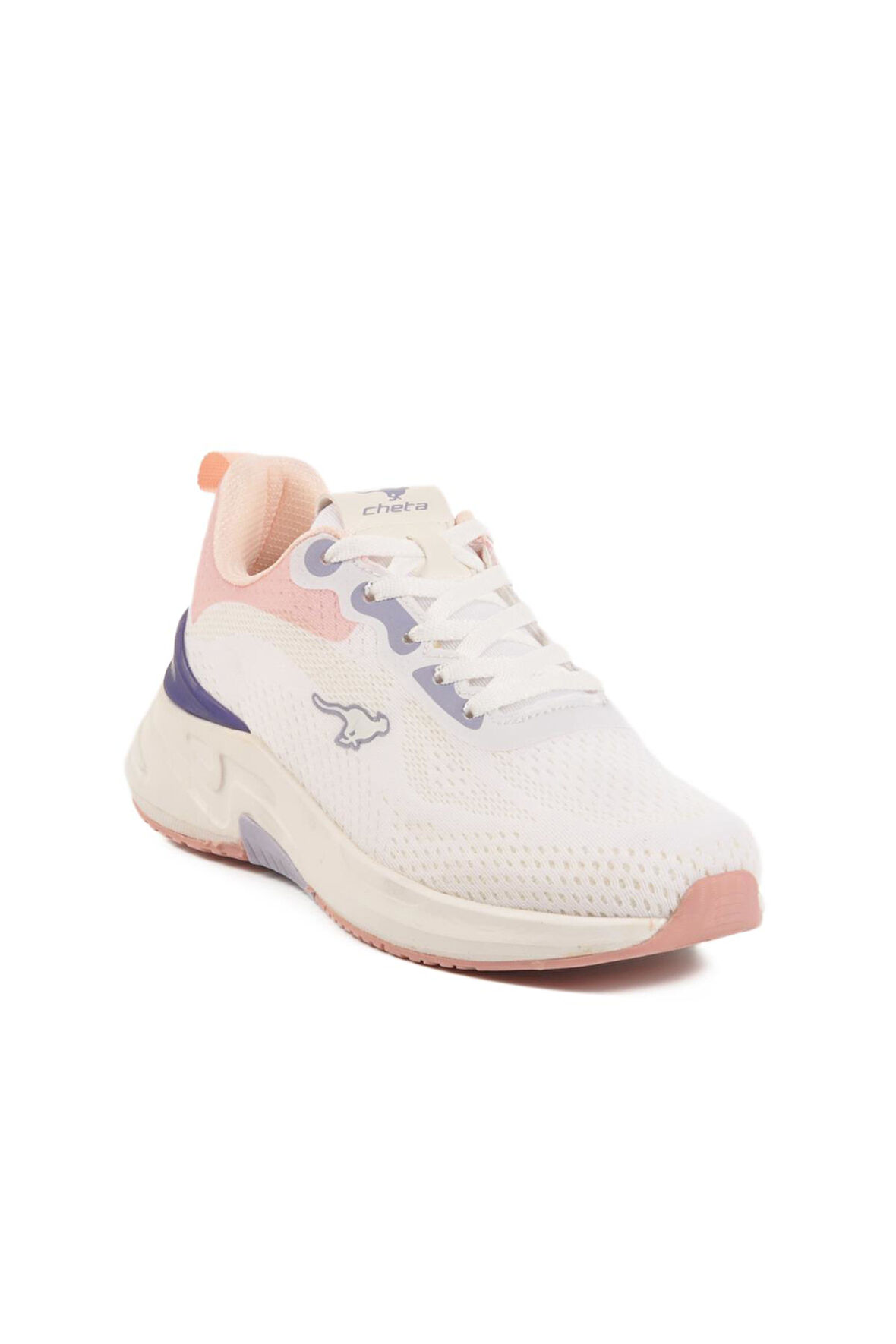 Unisex Memory Foam Beyaz-Pudra Spor Ayakkabı Cheta Pretty 