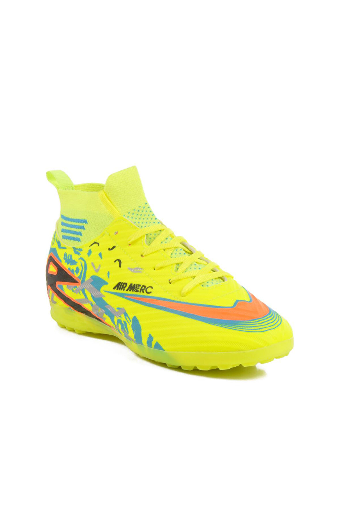 WJ-502 M Sarı Unisex Çoraplı Halı Saha Ayakkabısı