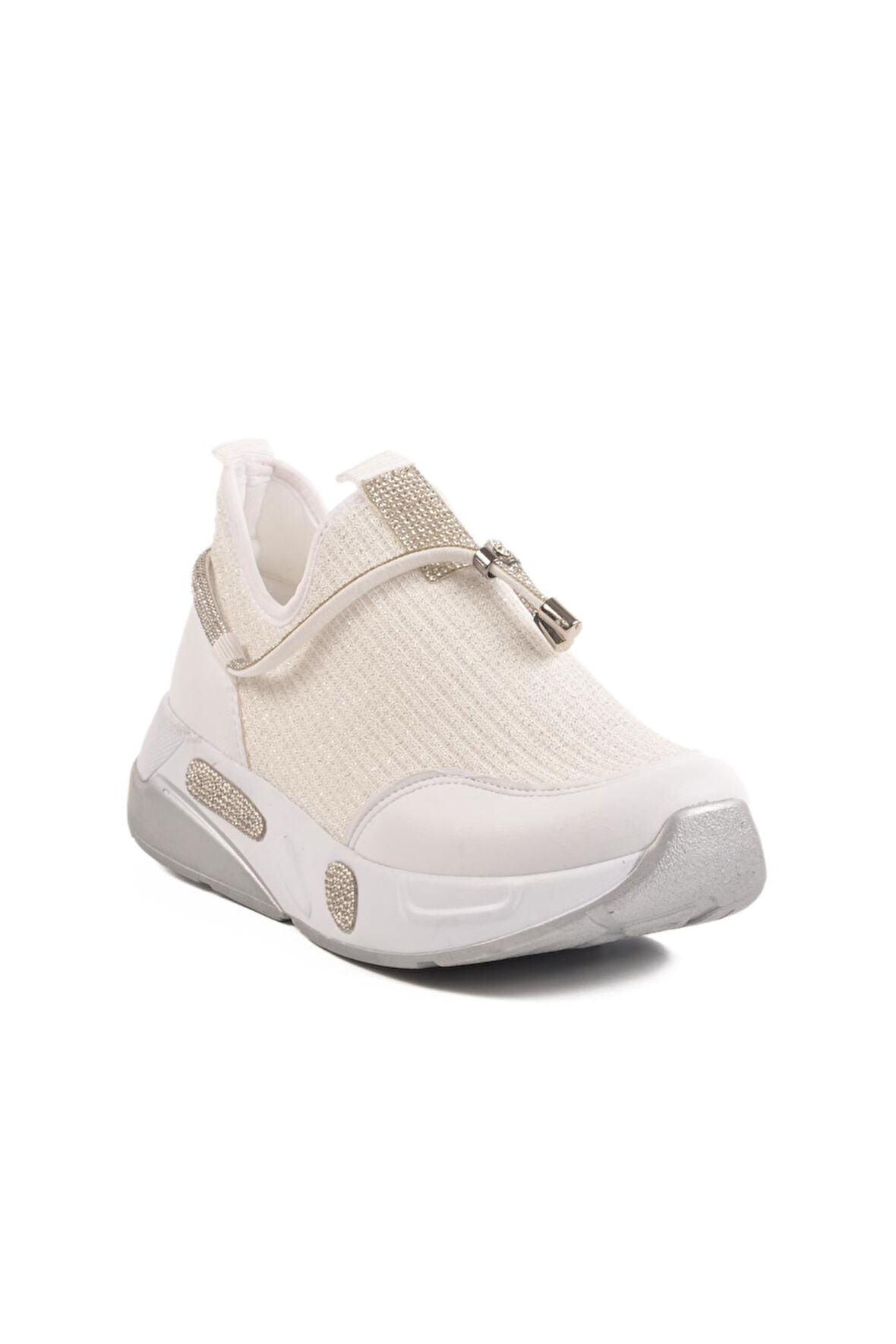 702498 Z Beyaz Kadın Taşlı Günlük Ayakkabı