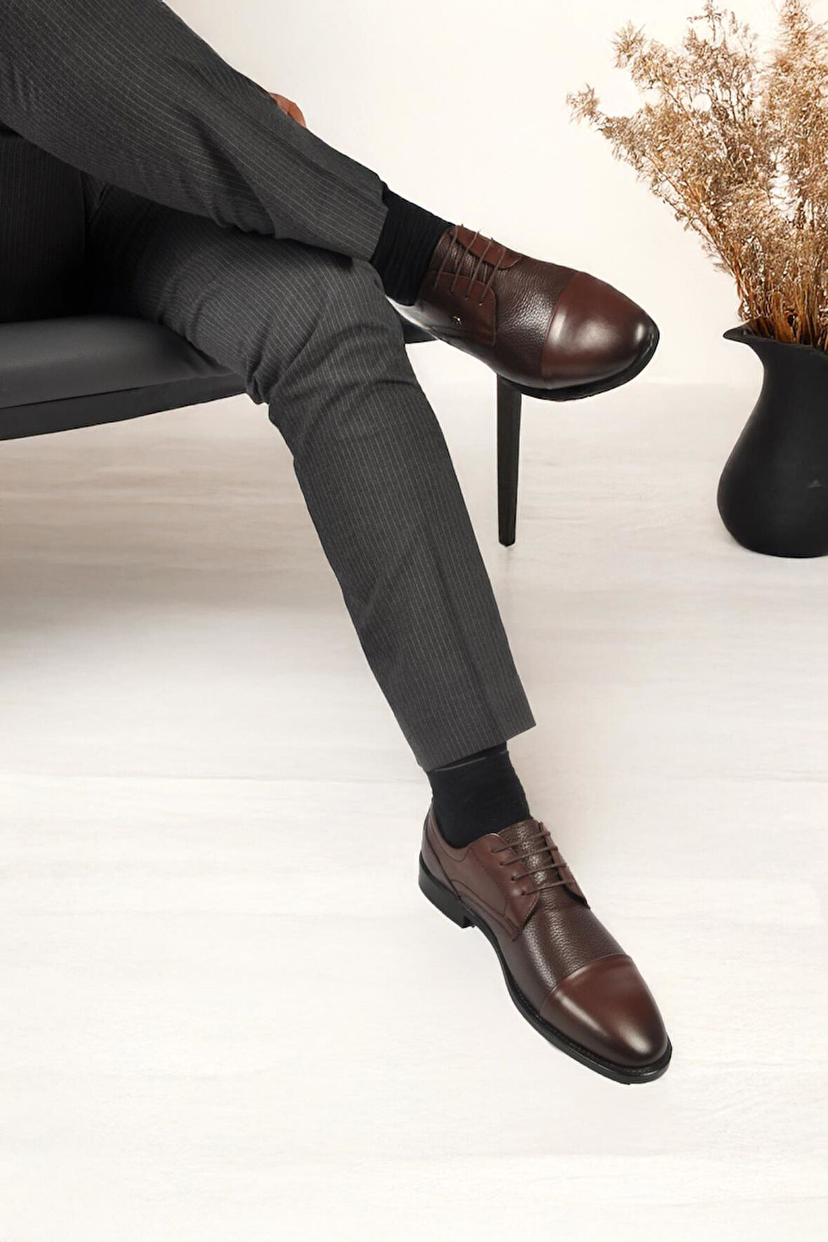 Pierre Cardin 1612200 M Kahverengi Hakiki Deri Bağcıklı Erkek Klasik Ayakkabı
