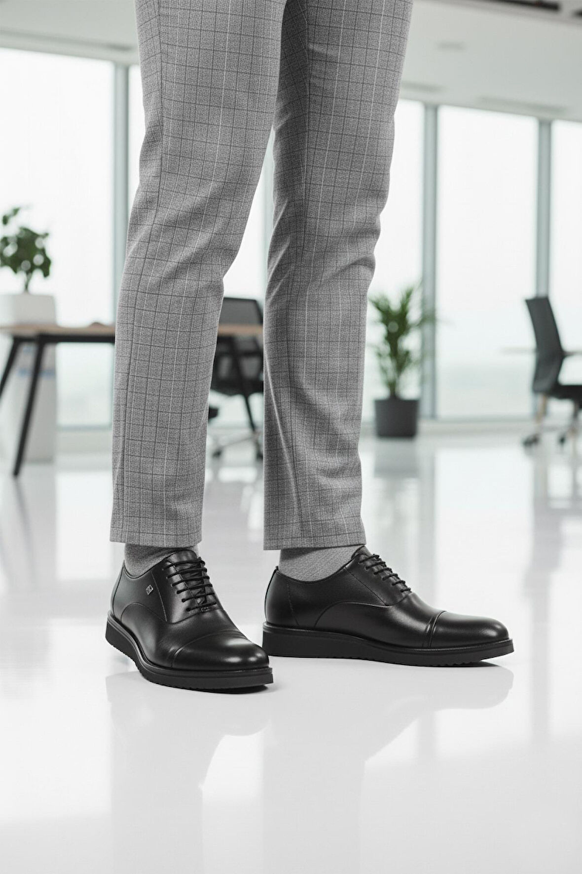 Fosco 3250 M Siyah Hakiki Deri Erkek Klasik Ayakkabı