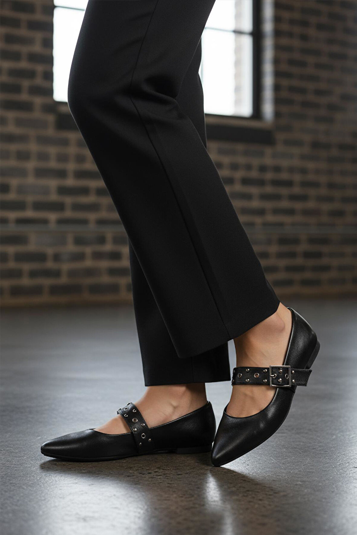 Siyah Cilt Kadın Günlük Ayakkabı 209166 Z 