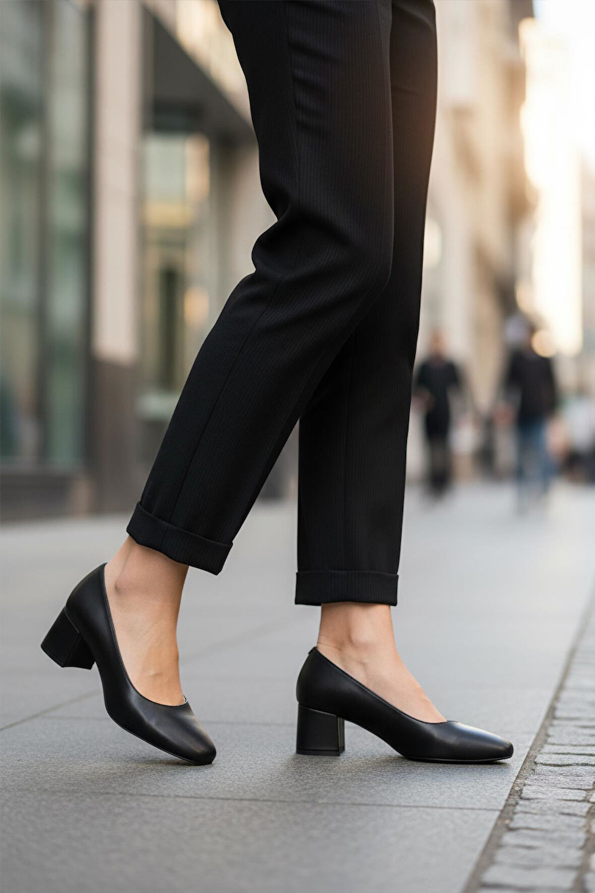 Siyah Cilt Kadın Topuklu Ayakkabı 695042 Z