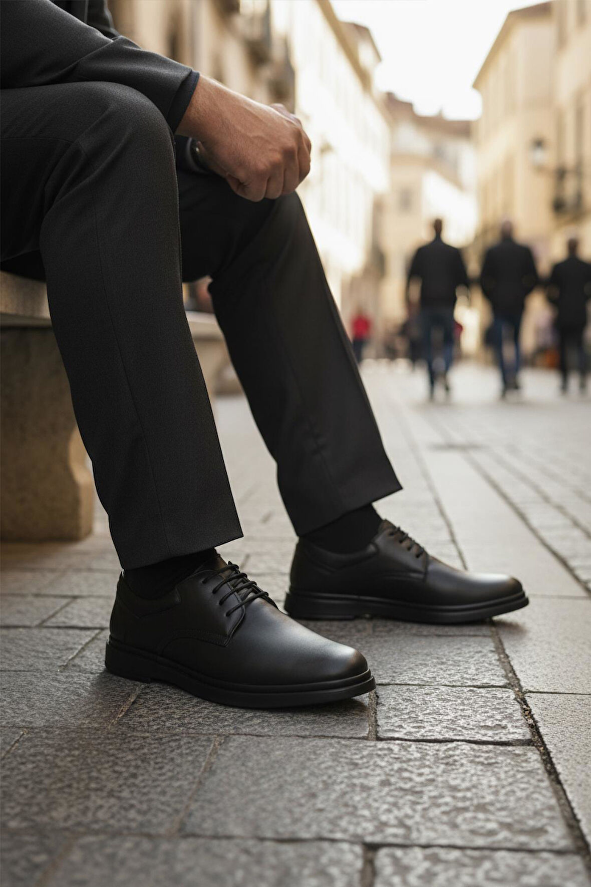 Ayakmod DSN 2027 M Siyah Hakiki Deri Erkek Günlük Ayakkabı