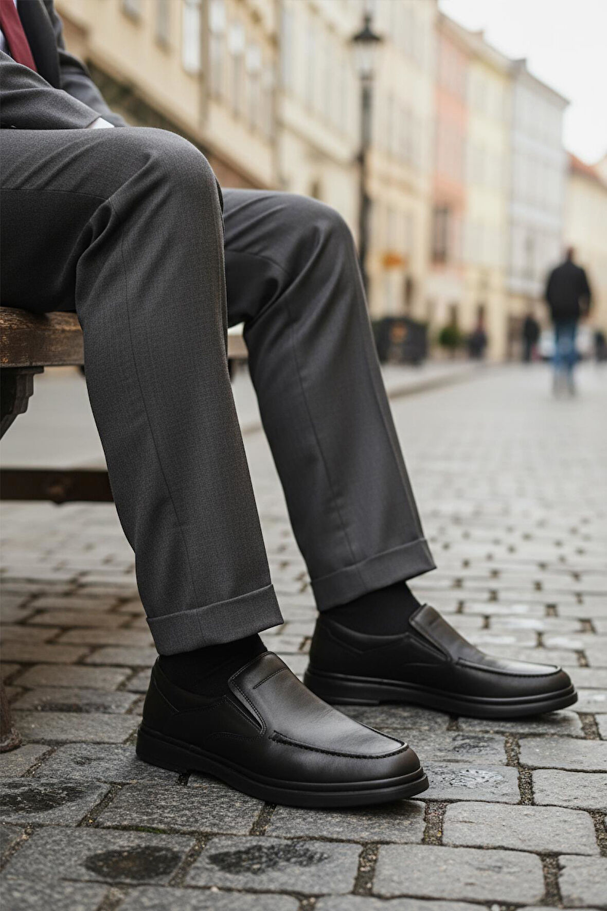 Ayakmod DSN 2029 M Siyah Hakiki Deri Erkek Günlük Ayakkabı