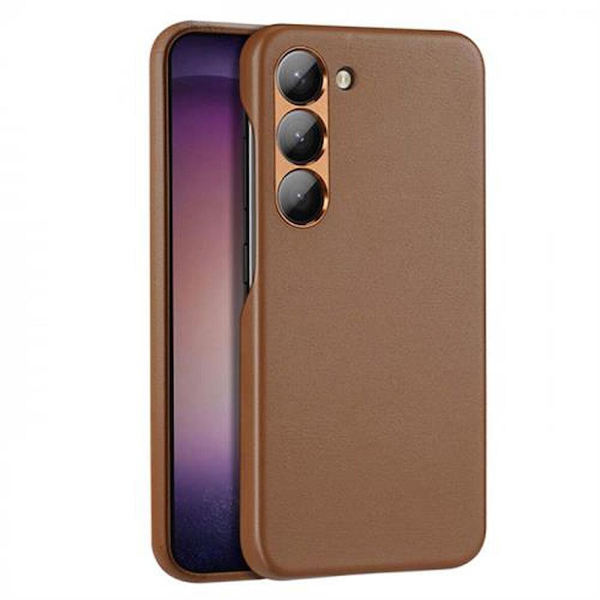 Coofbe PU Deri Parmak İzi Bırakmaz Samsung Galaxy S23 Kılıf Zarif Tasarım Tam Koruma Galaxy S23 Kılıf