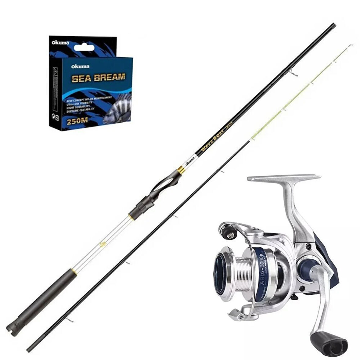 Okuma Aria 6000 - Okuma Wave Boat 180cm Tekne Olta Seti