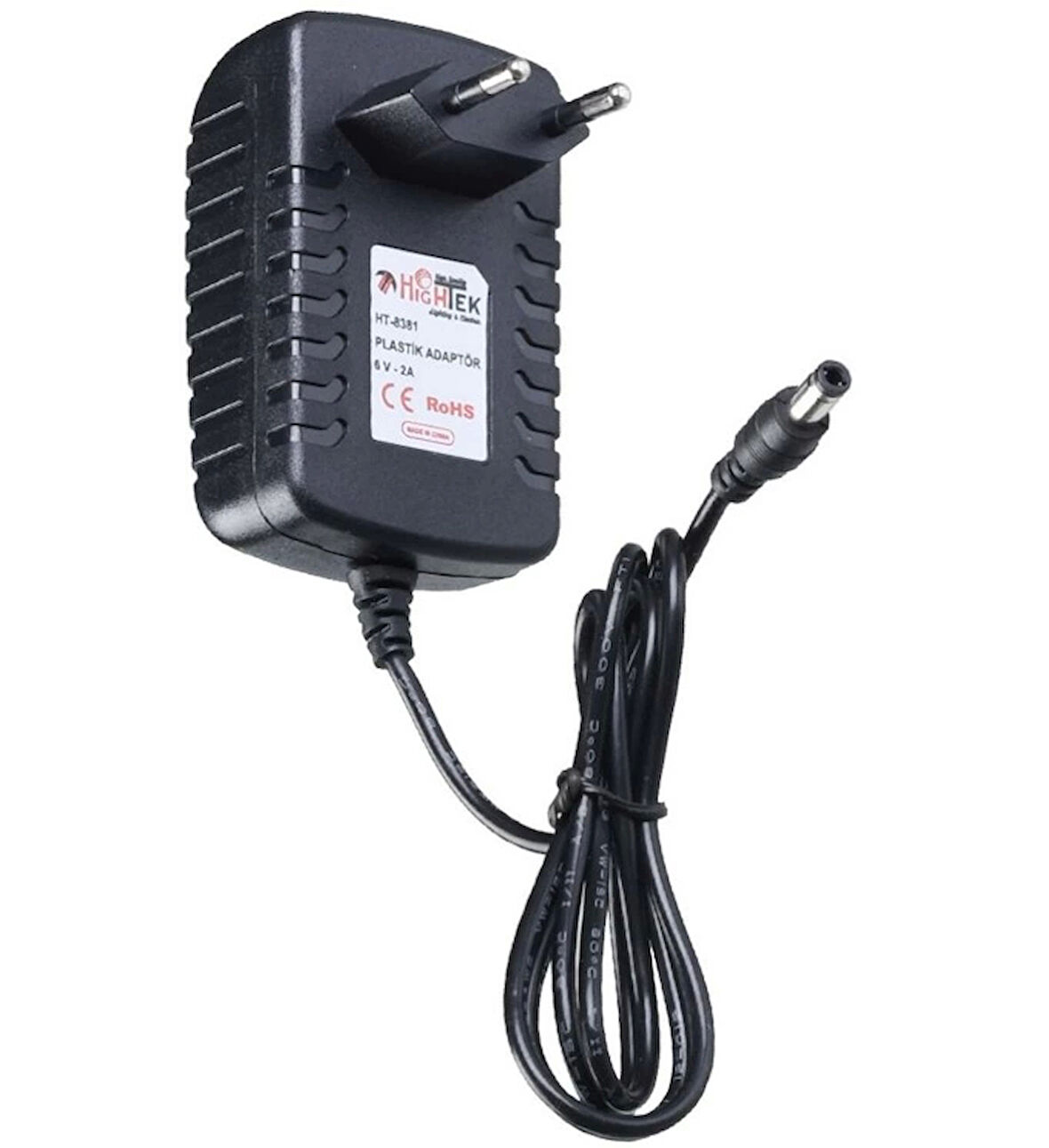 HİGHTEK 6V 2A Plastik Kasa Fişli Adaptör Akü Şarj Aleti 5.5x2.5mm Jaklı 2000mA (6Volt 2Amper)