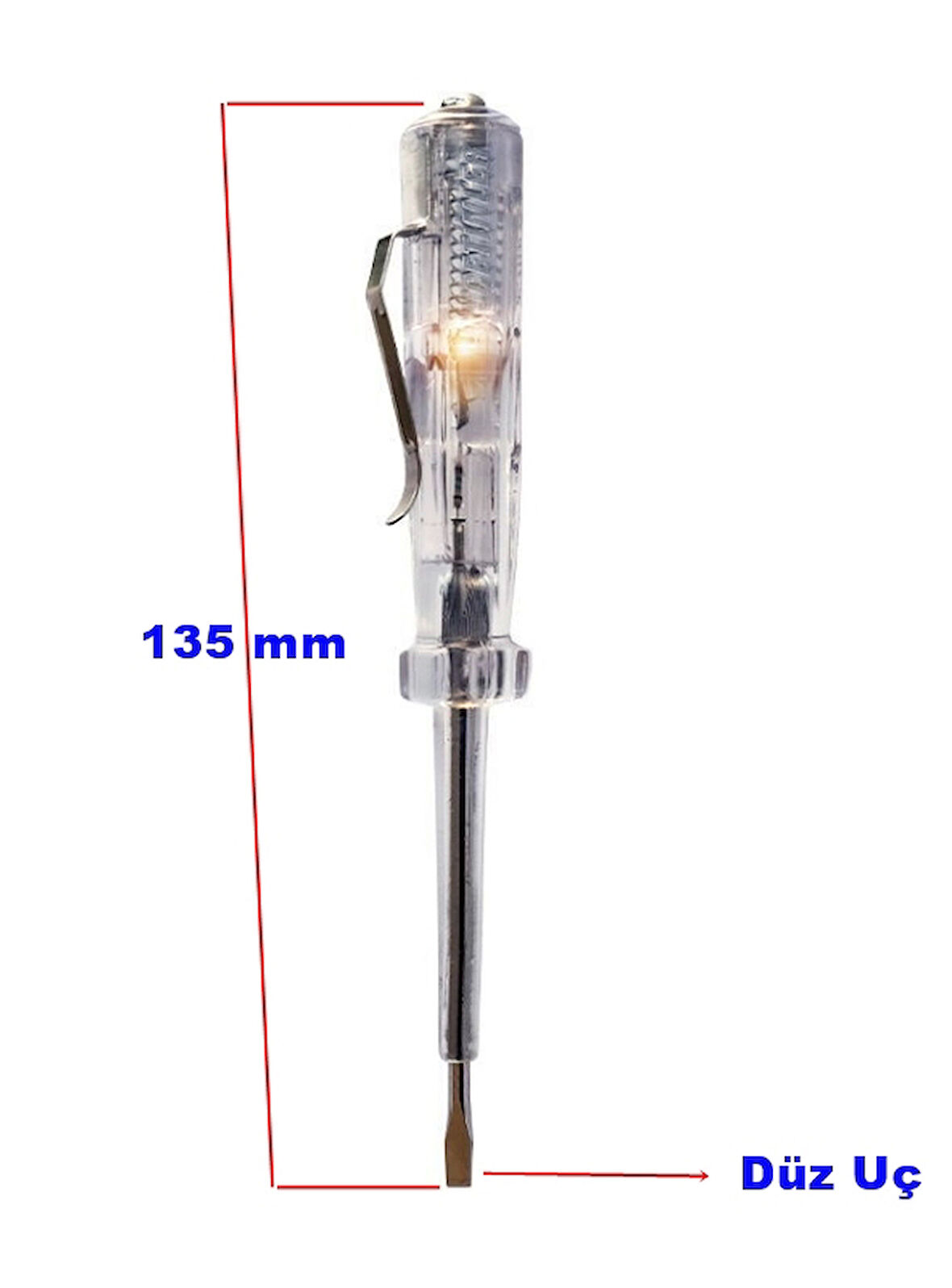 ÇETİNLER Kısa Askılı Voltaj Kontrol Kalemi Düz 135mm